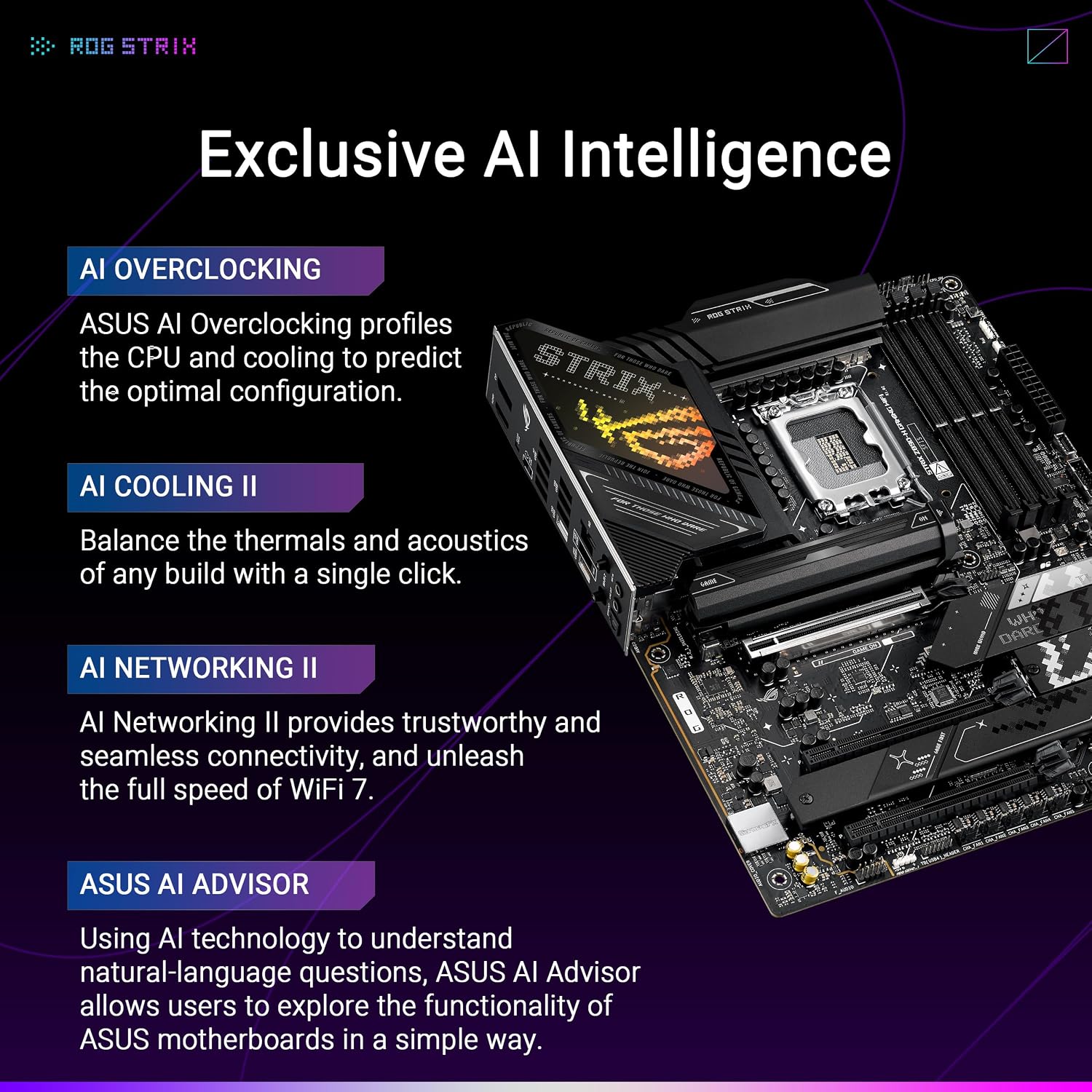 PLACA MADRE ASUS ROG STRIX Z890-H GAMING WIFI LGA 1851 ATX - 2