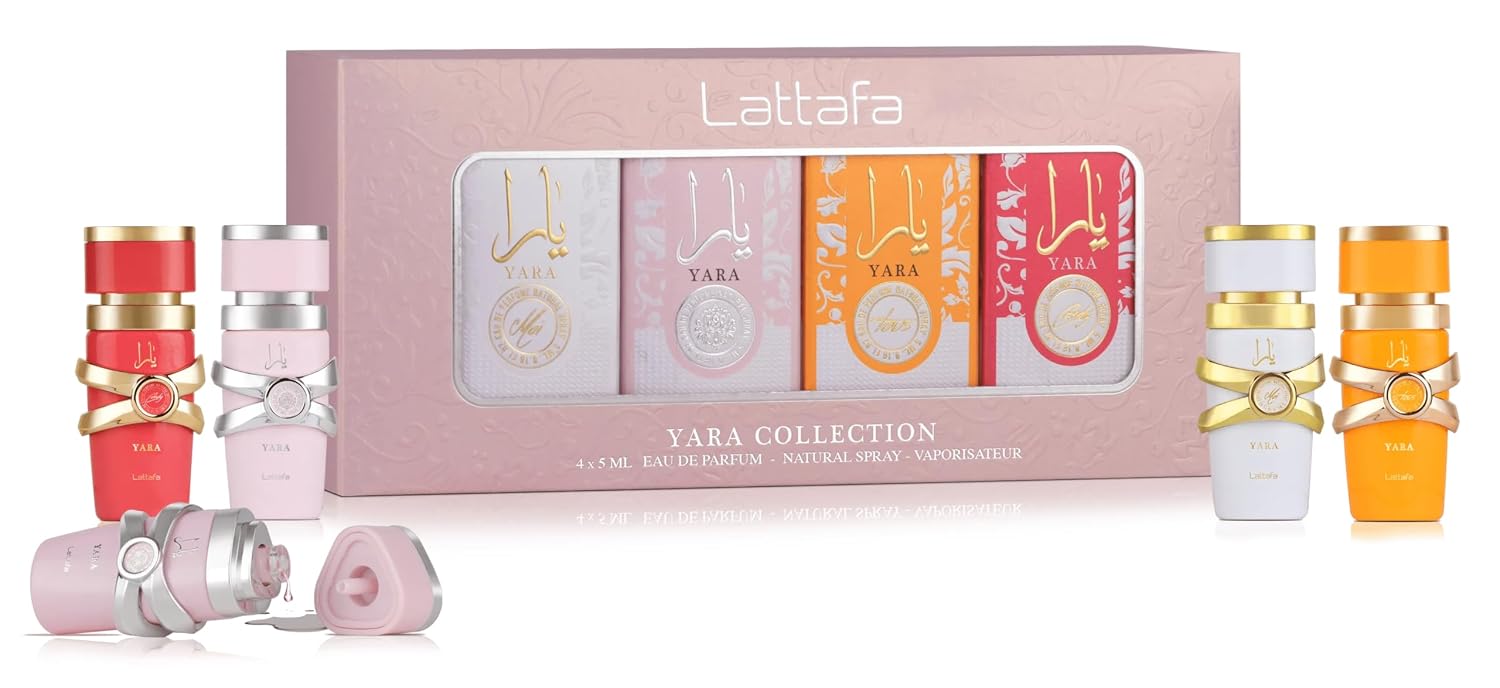PERFUME LATTAFA YARA COLLECTION SET 4 X 5 ML EAU DE PARFUM PARA MUJER - 1