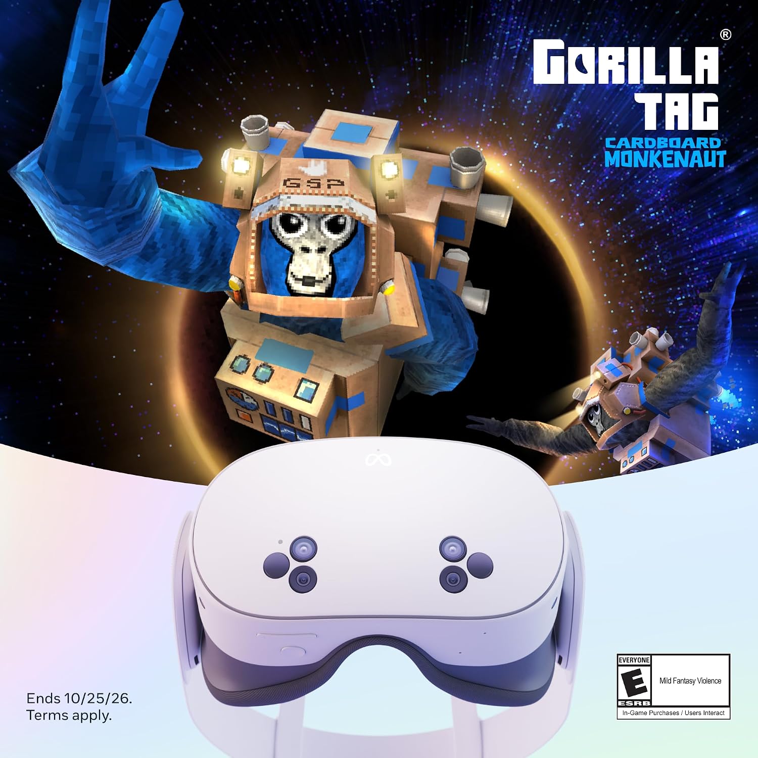 LENTES DE REALIDAD VIRTUAL META QUEST 3S 128GB CON BUNDLE GORILLA TAG - 2