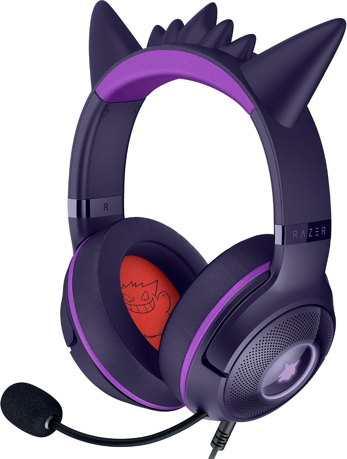 AUDÍFONO RAZER KRAKEN KITTY V2 USB EDICIÓN GENGAR CON ILUMINACIÓN REACTIVA - 1