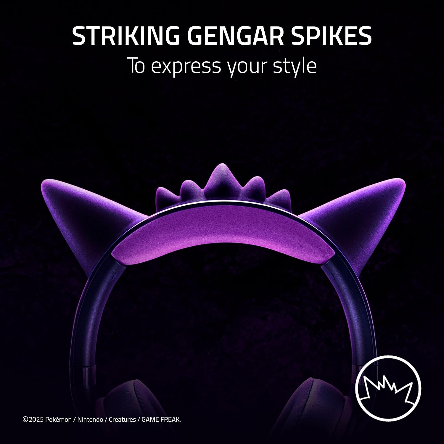 AUDÍFONO RAZER KRAKEN KITTY V2 USB EDICIÓN GENGAR CON ILUMINACIÓN REACTIVA - 2