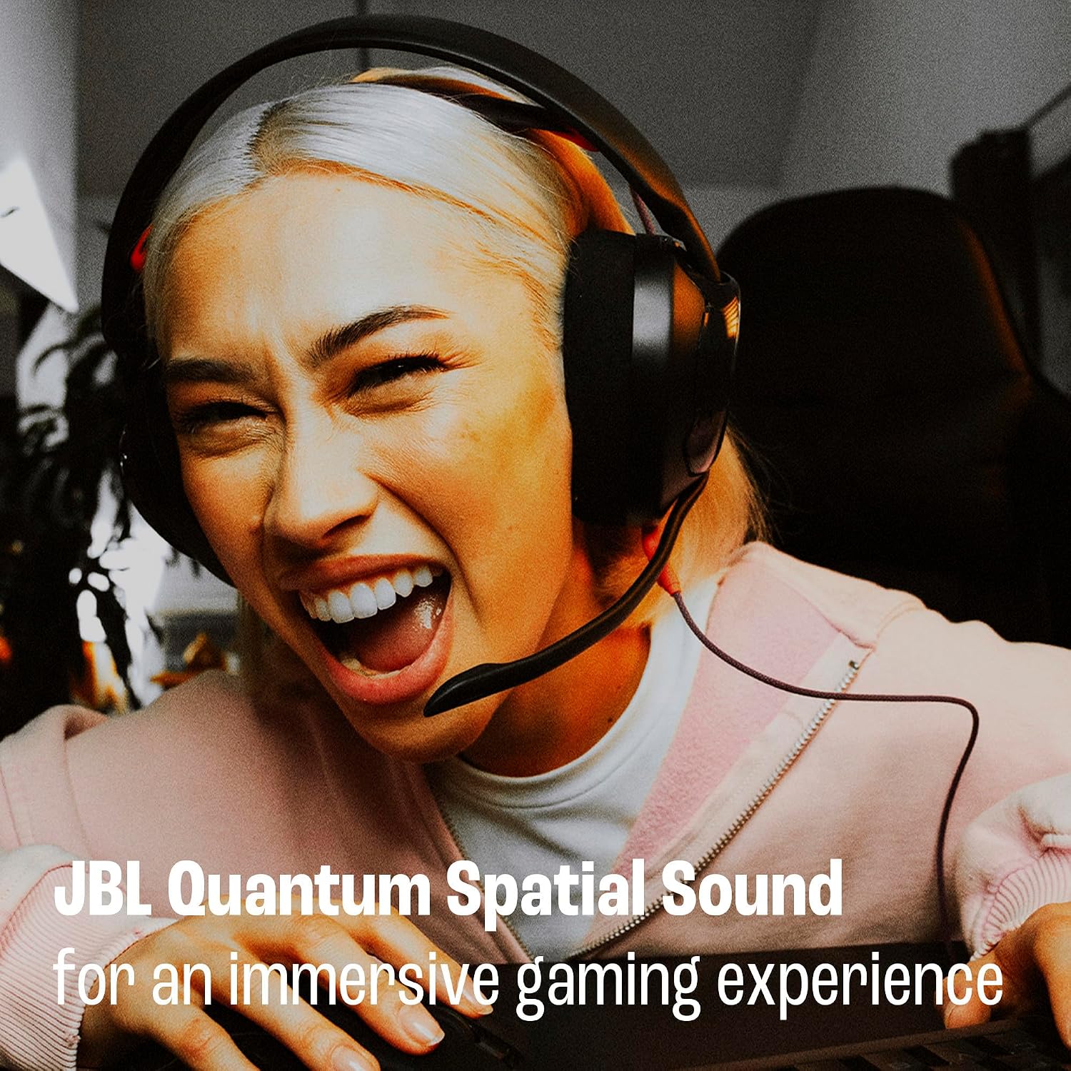 AUDÍFONO JBL QUANTUM 250 OVER-EAR GAMING HEADSET NEGRO - 5