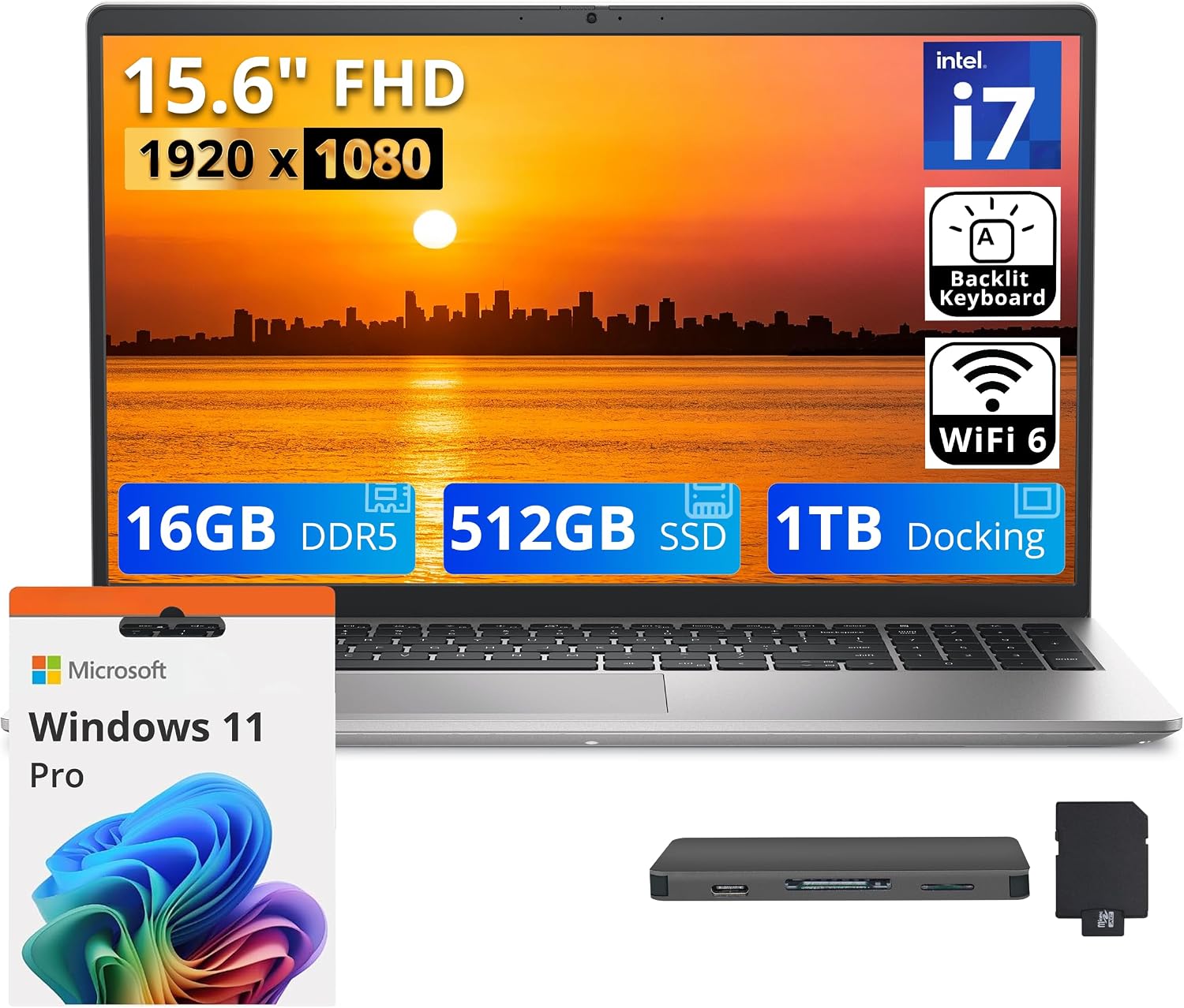 LAPTOP DELL INSPIRON 15 BUSINESS 15.6' FHD TOUCHSCREEN INTEL CORE I5-1334U 16GB RAM 512GB SSD WINDOWS 11 PRO - 2