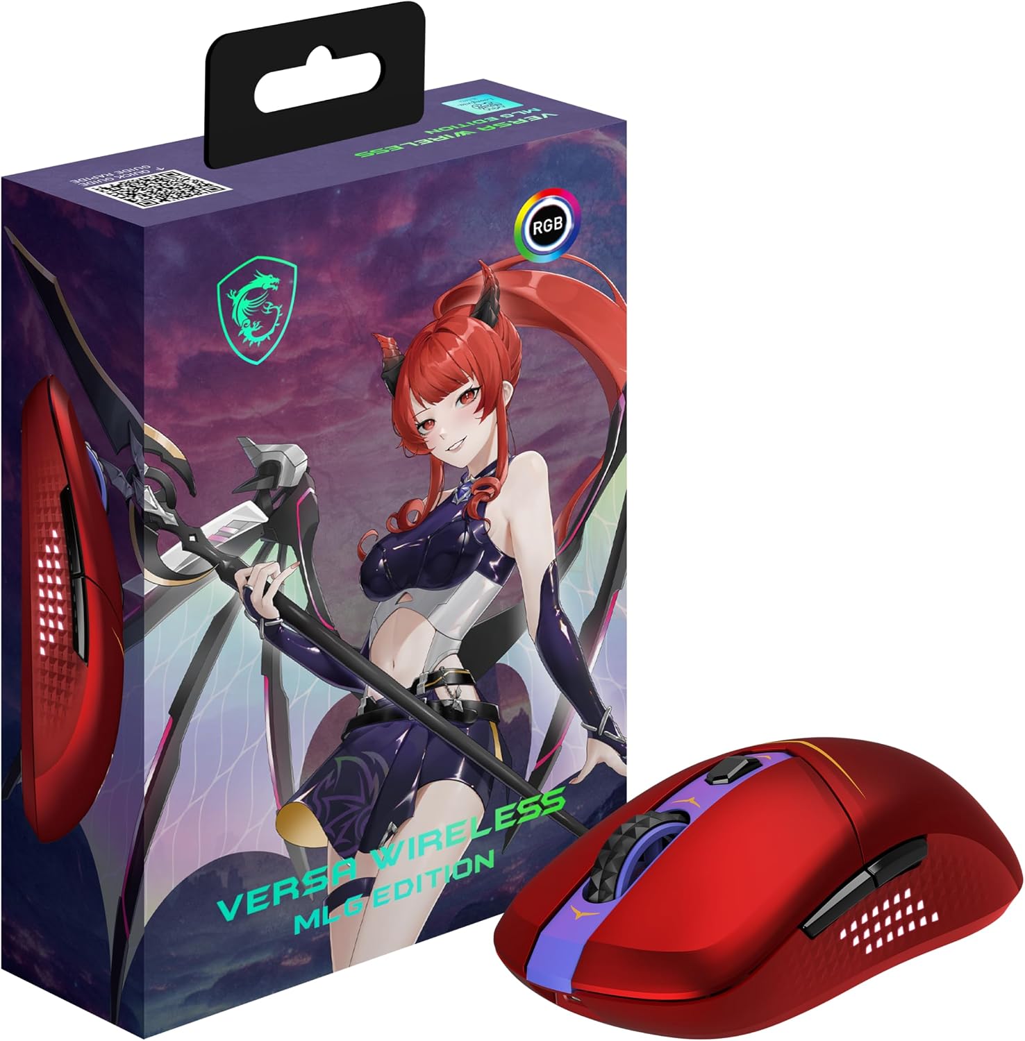MOUSE MSI VERSA W MLG EDITION RED GAMING 26000 DPI - 1