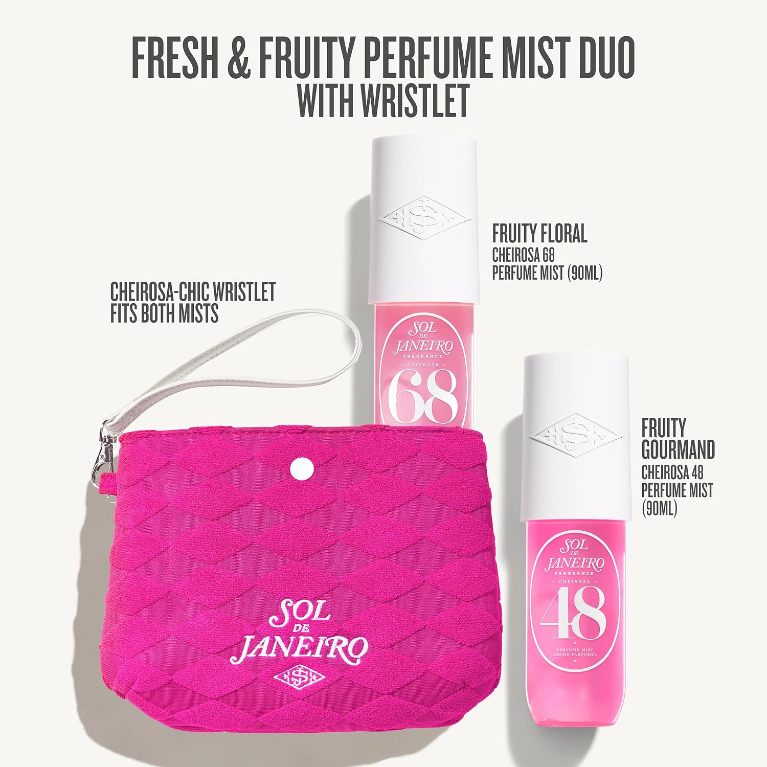 SET DE PERFUMES SOL DE JANEIRO CHEIROSA 48 Y CHEIROSA 68 CON BOLSA ROSA - 2