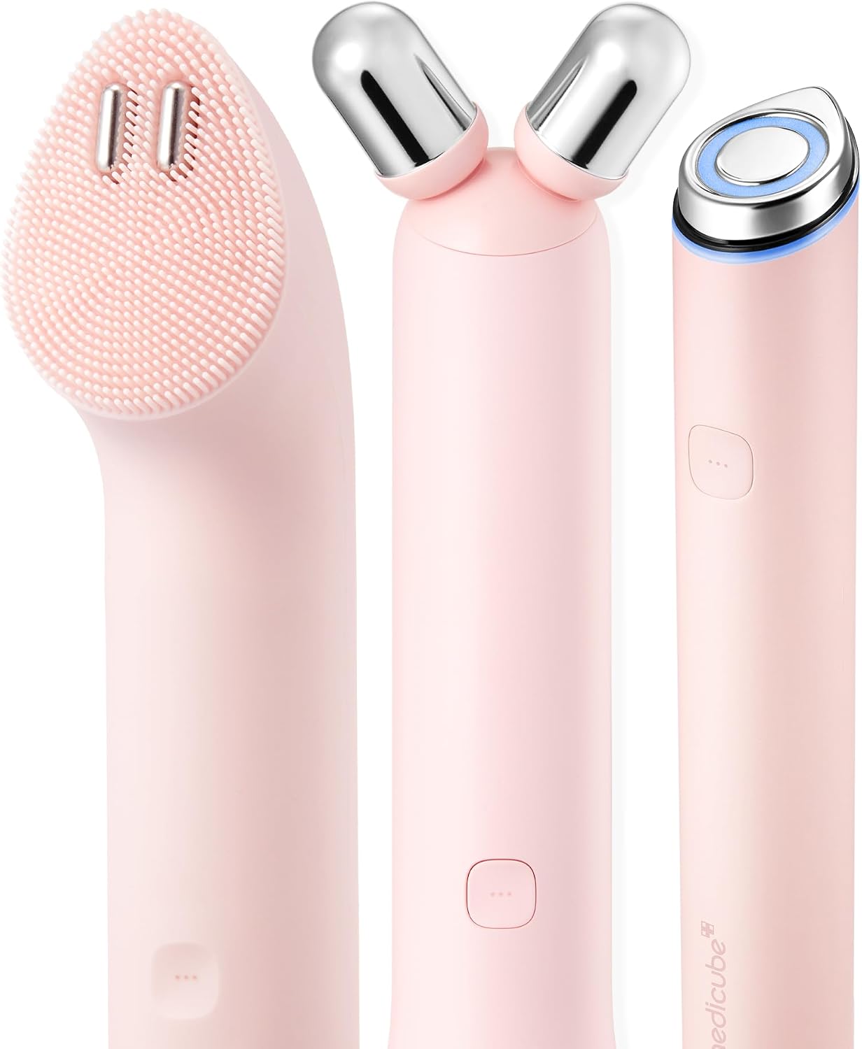 DISPOSITIVO FACIAL MEDICUBE MINI BOOSTER PRO PLUS CON CABEZAL LIMPIADOR Y RODILLO DE PRECISIÓN, ROSA - 1