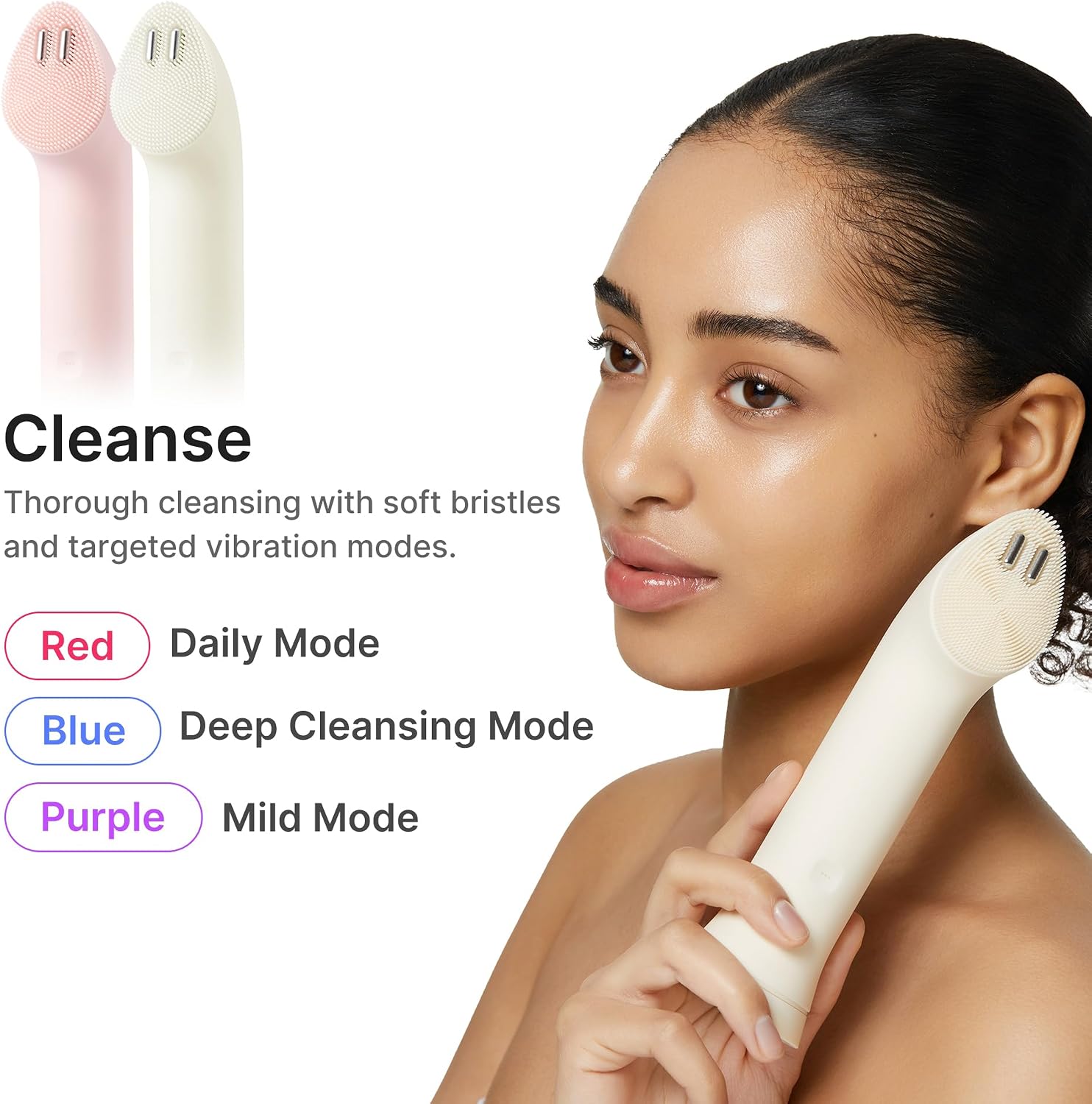 DISPOSITIVO FACIAL MEDICUBE MINI BOOSTER PRO PLUS CON CABEZAL LIMPIADOR Y RODILLO DE PRECISIÓN, ROSA - 4