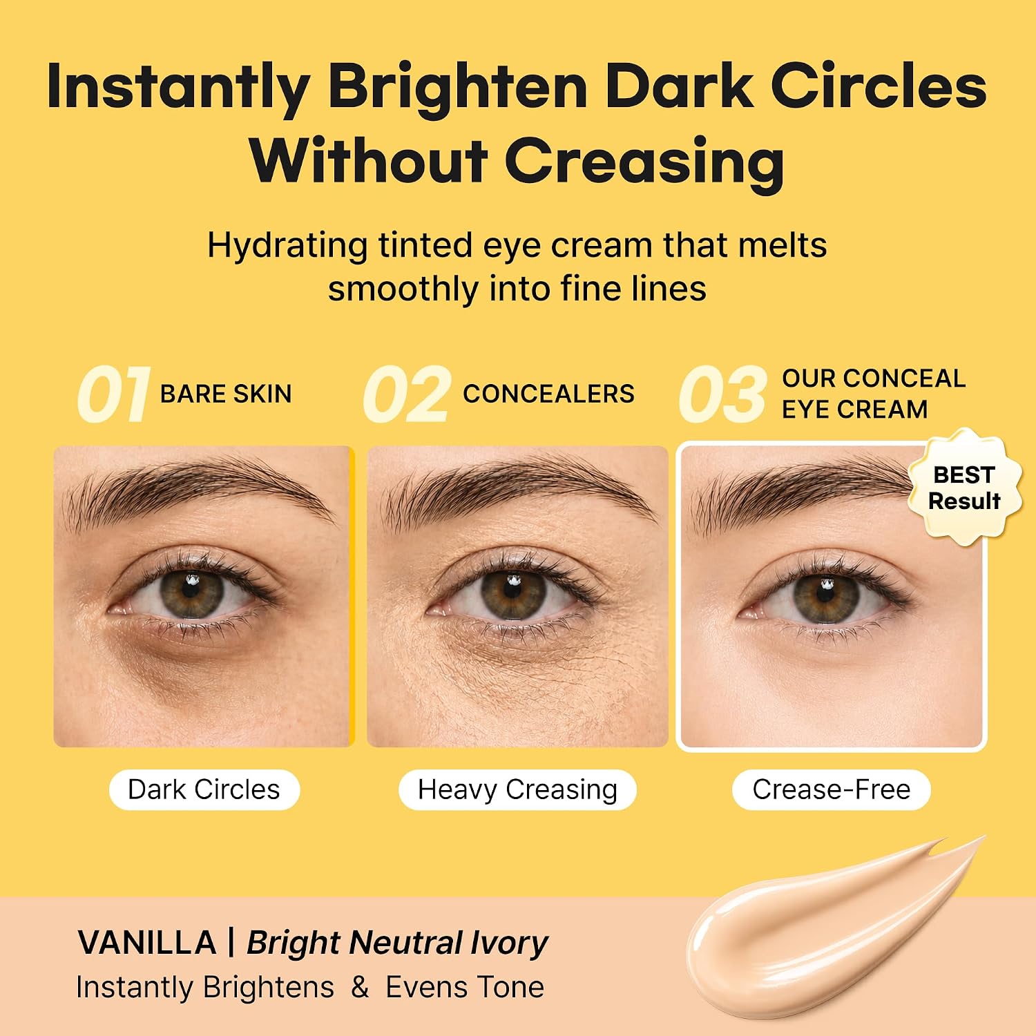 CORRECTOR CONTORNO DE OJOS SHAISHAISHAI BANANA PDRN HIDRATANTE VAINILLA 0.52 OZ - 2