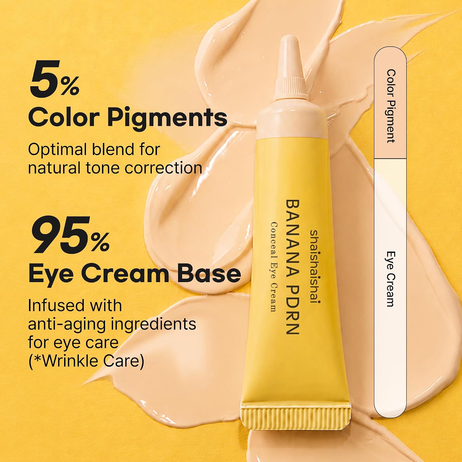 CORRECTOR CONTORNO DE OJOS SHAISHAISHAI BANANA PDRN HIDRATANTE VAINILLA 0.52 OZ - 3