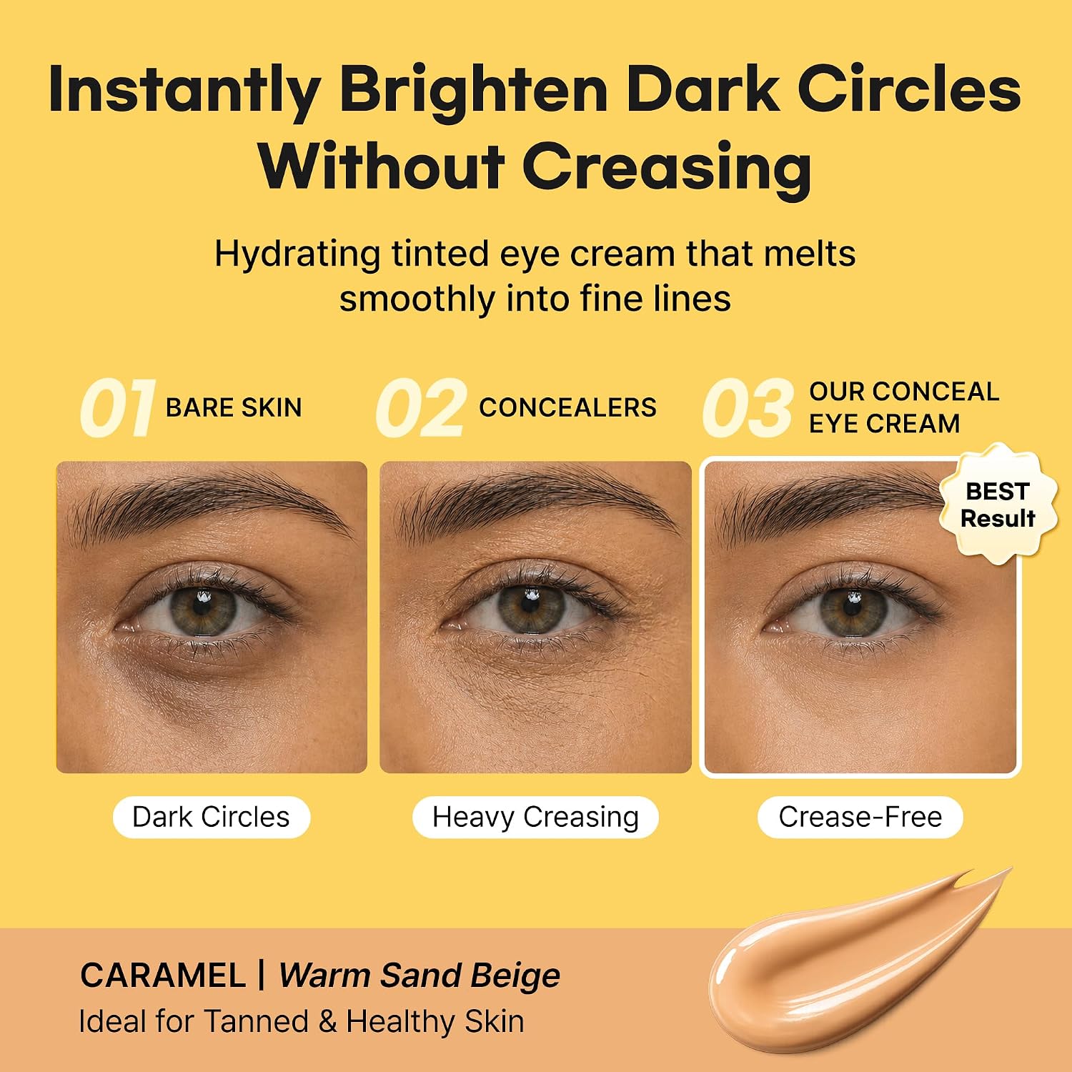 CORRECTOR CONTORNO DE OJOS SHAISHAISHAI BANANA PDRN CARAMELO 0.52 OZ - 2