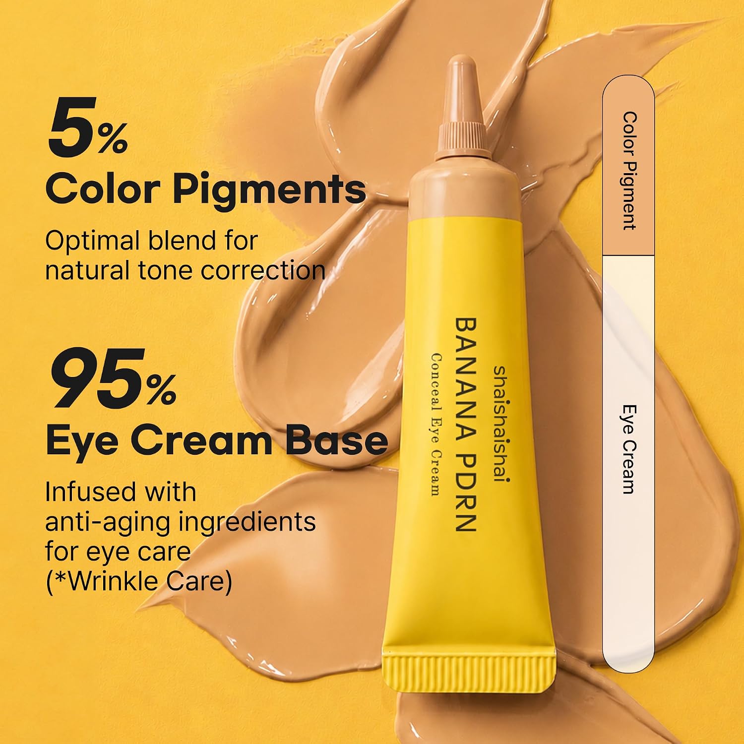 CORRECTOR CONTORNO DE OJOS SHAISHAISHAI BANANA PDRN CARAMELO 0.52 OZ - 3