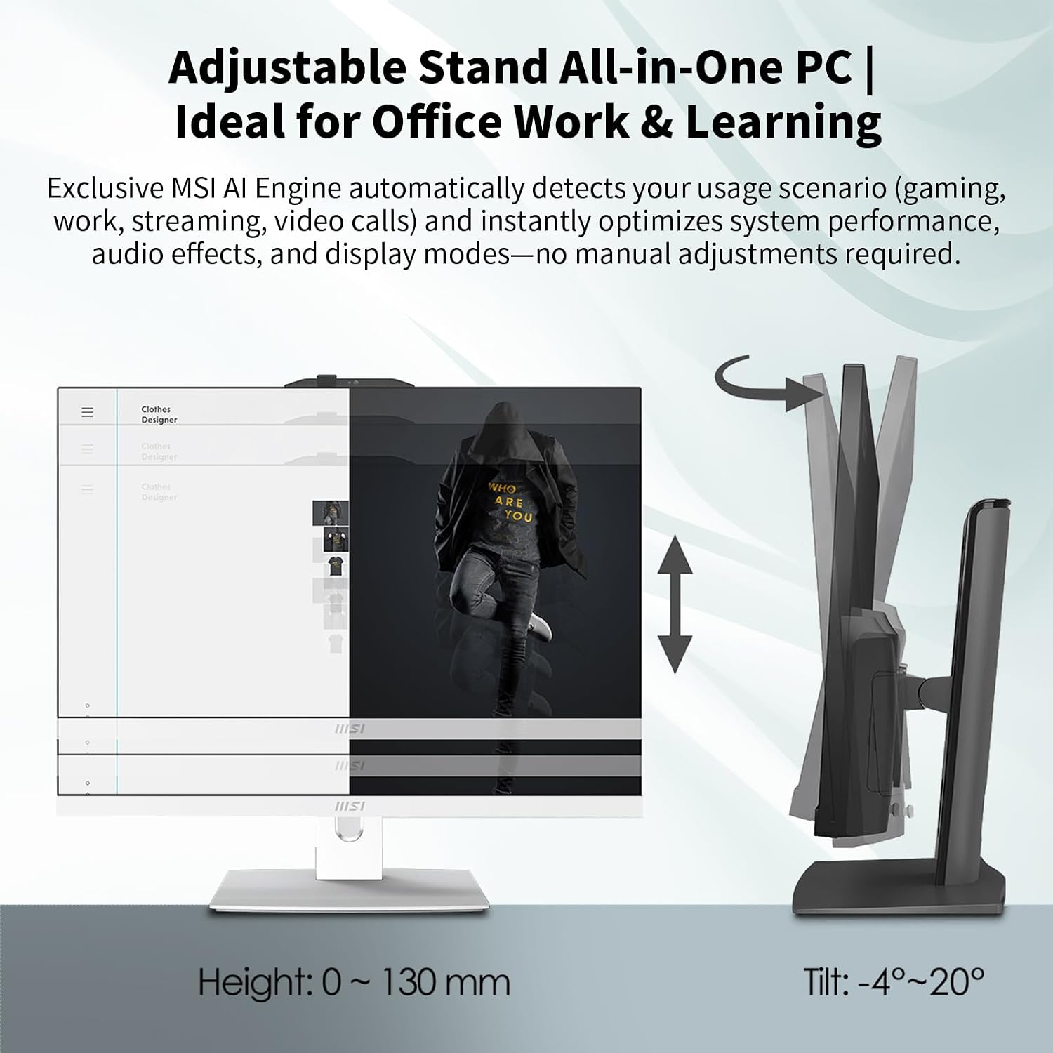 ALL-IN-ONE MSI MODERN BUSINESS 23.8' FHD TOUCHSCREEN INTEL CORE 5-120U 32GB DDR5 1TB SSD WINDOWS 11 PRO NEGRO - 4