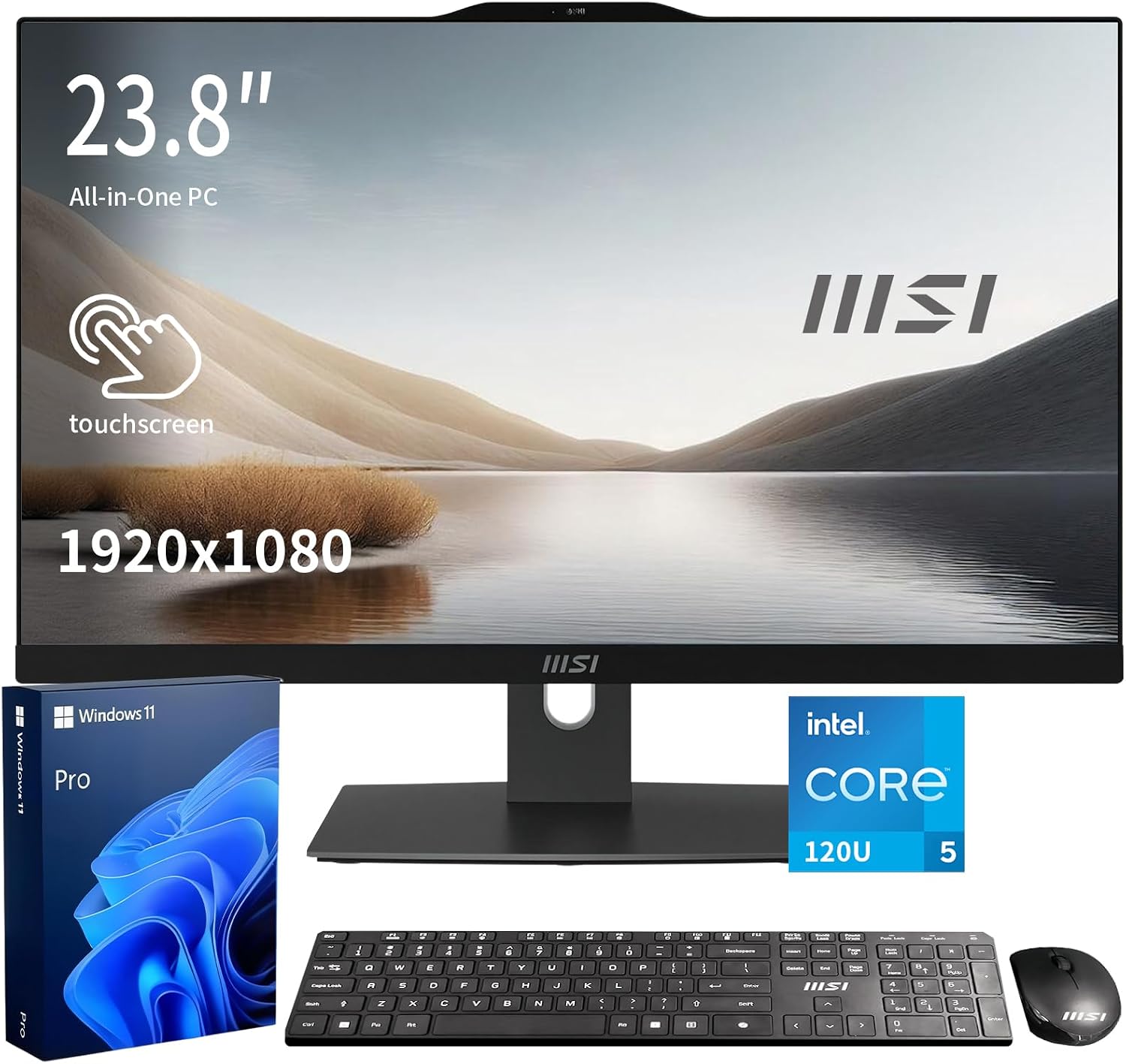 ALL-IN-ONE MSI MODERN BUSINESS 23.8' FHD TOUCHSCREEN INTEL CORE 5-120U 16GB DDR5 1TB SSD WINDOWS 11 PRO NEGRO - 1