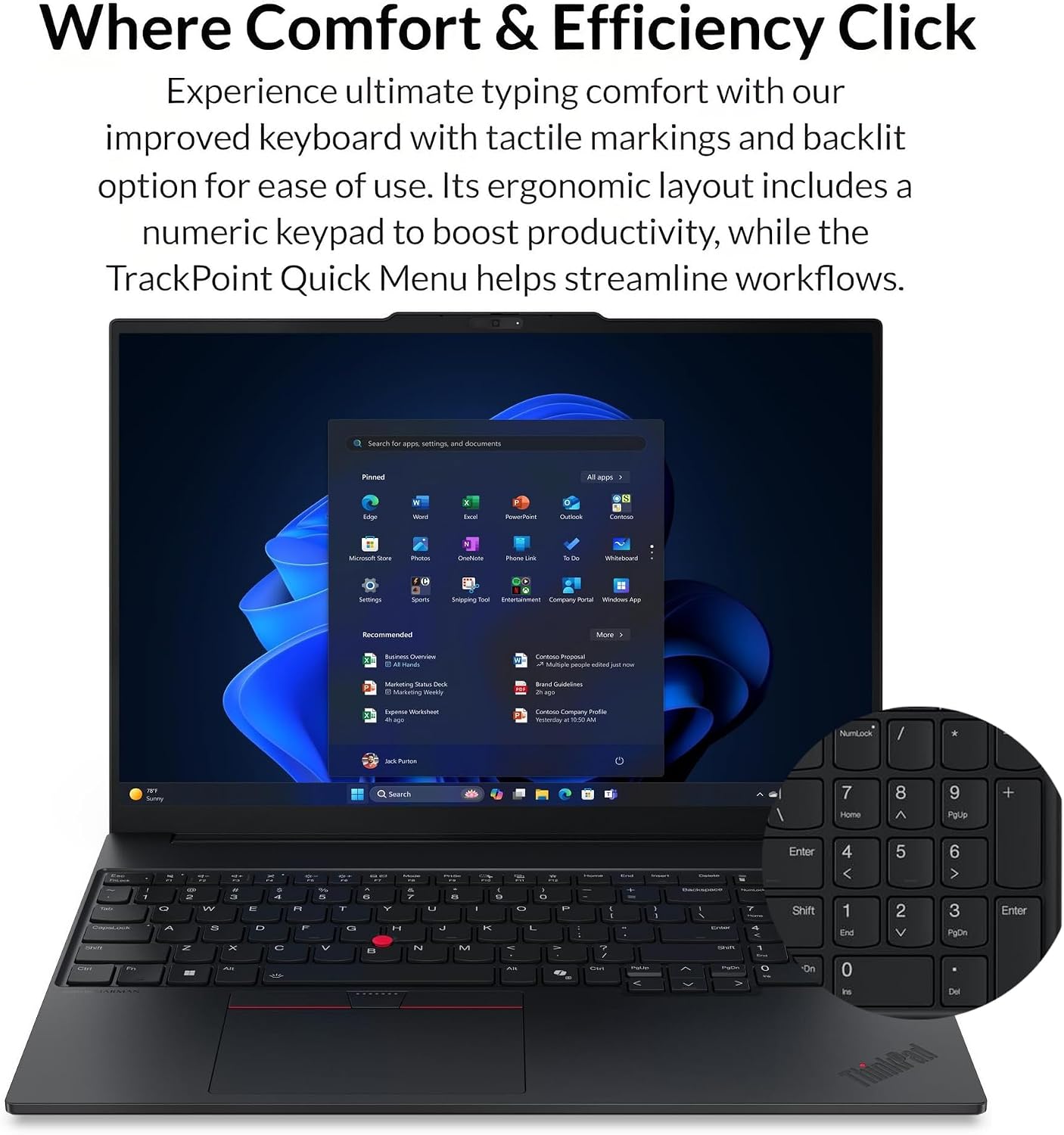 LAPTOP LENOVO THINKPAD E16 INTEL CORE ULTRA 7 255H 16GB DDR5 1TB SSD - 3