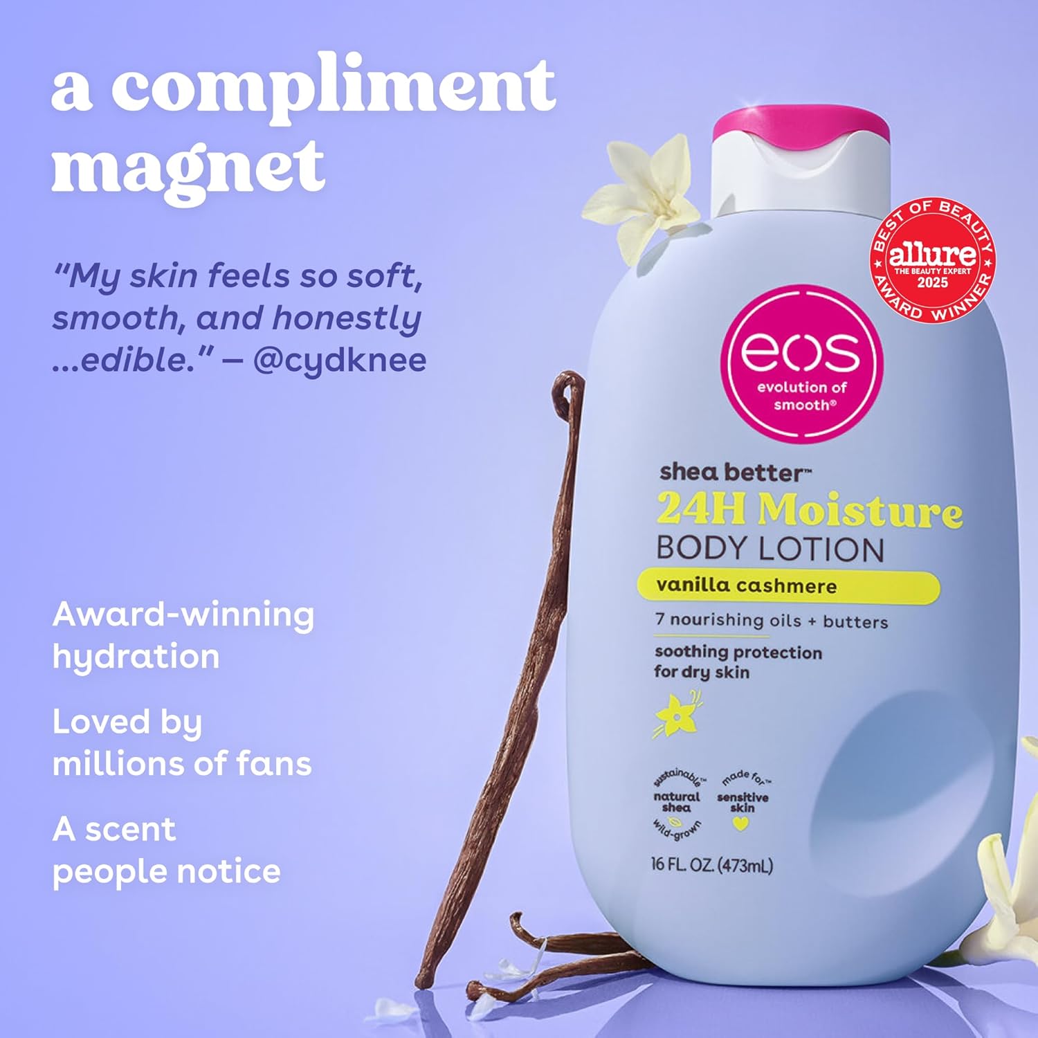 LOCIÓN CORPORAL EOS SHEA BETTER VANILLA CASHMERE 16 FL OZ - 4