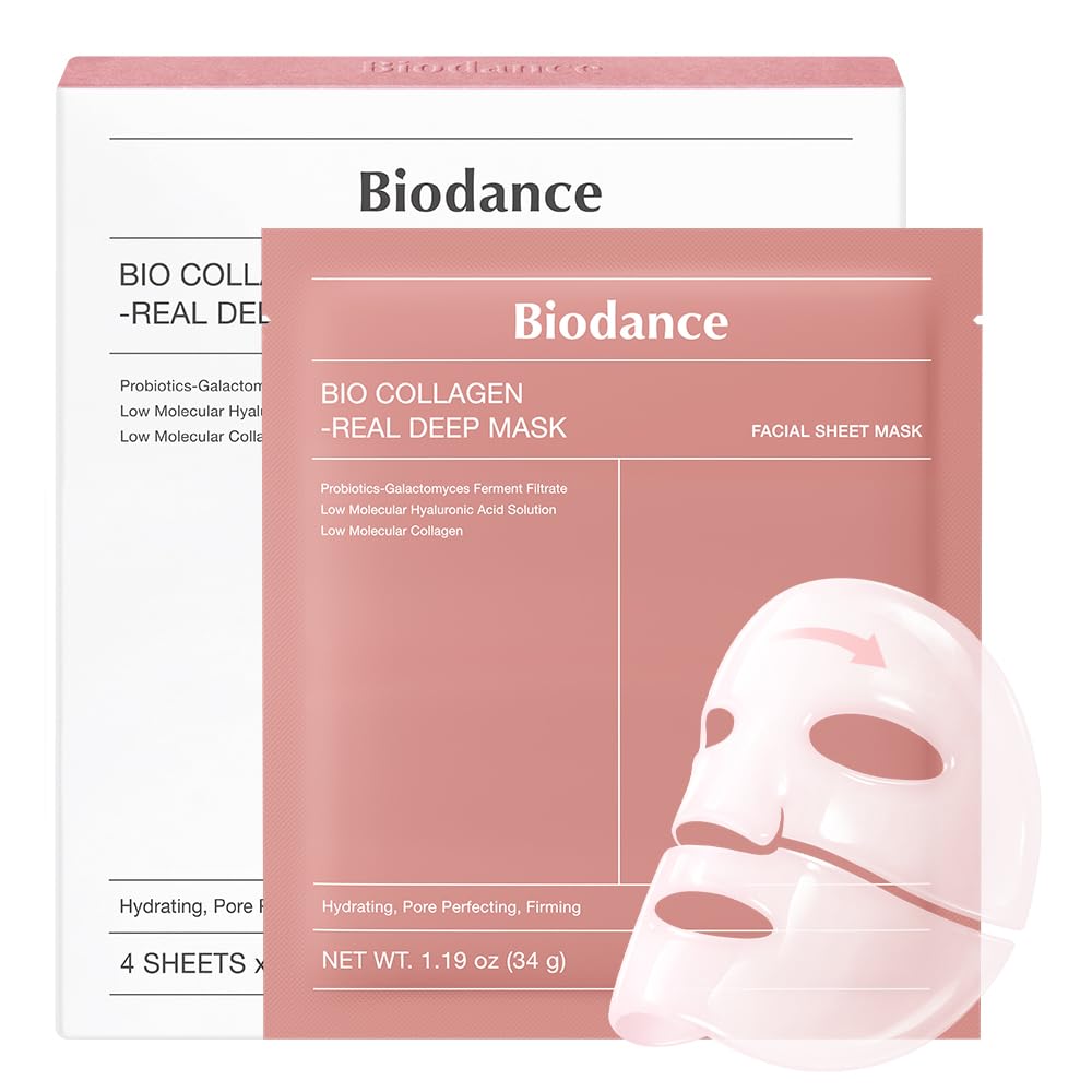 MASCARILLA FACIAL BIODANCE BIO-COLLAGEN REAL DEEP MASK HIDROGEL 34G X 4 UNIDADES - 1