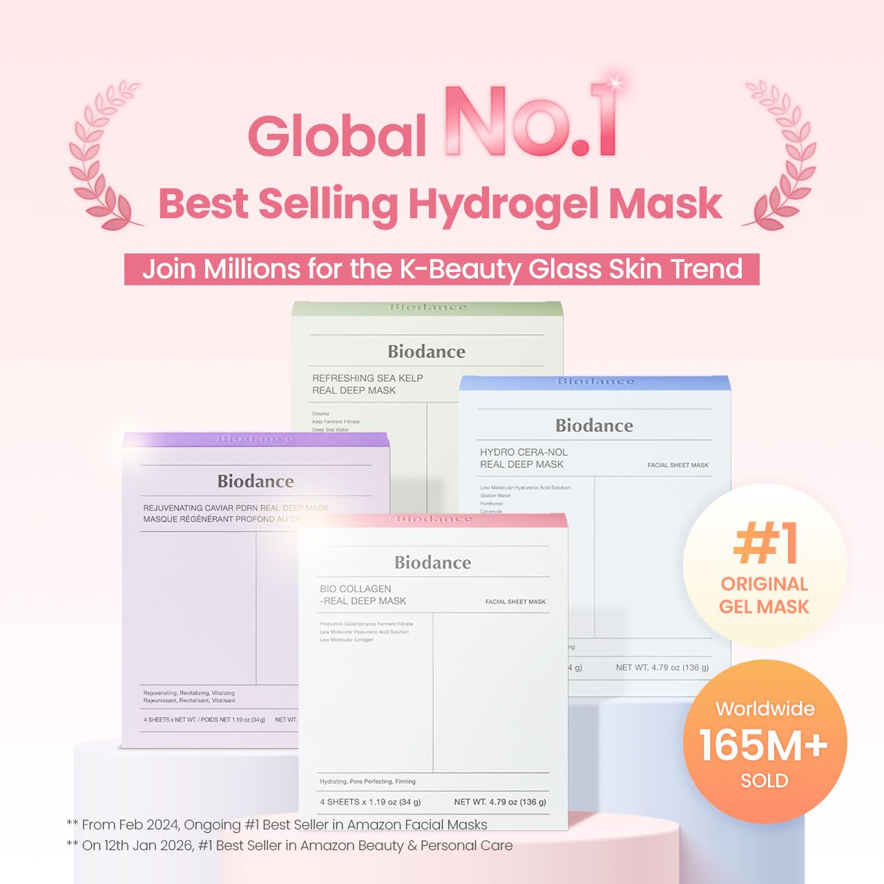 MASCARILLA FACIAL BIODANCE BIO-COLLAGEN REAL DEEP MASK HIDROGEL 34G X 4 UNIDADES - 2