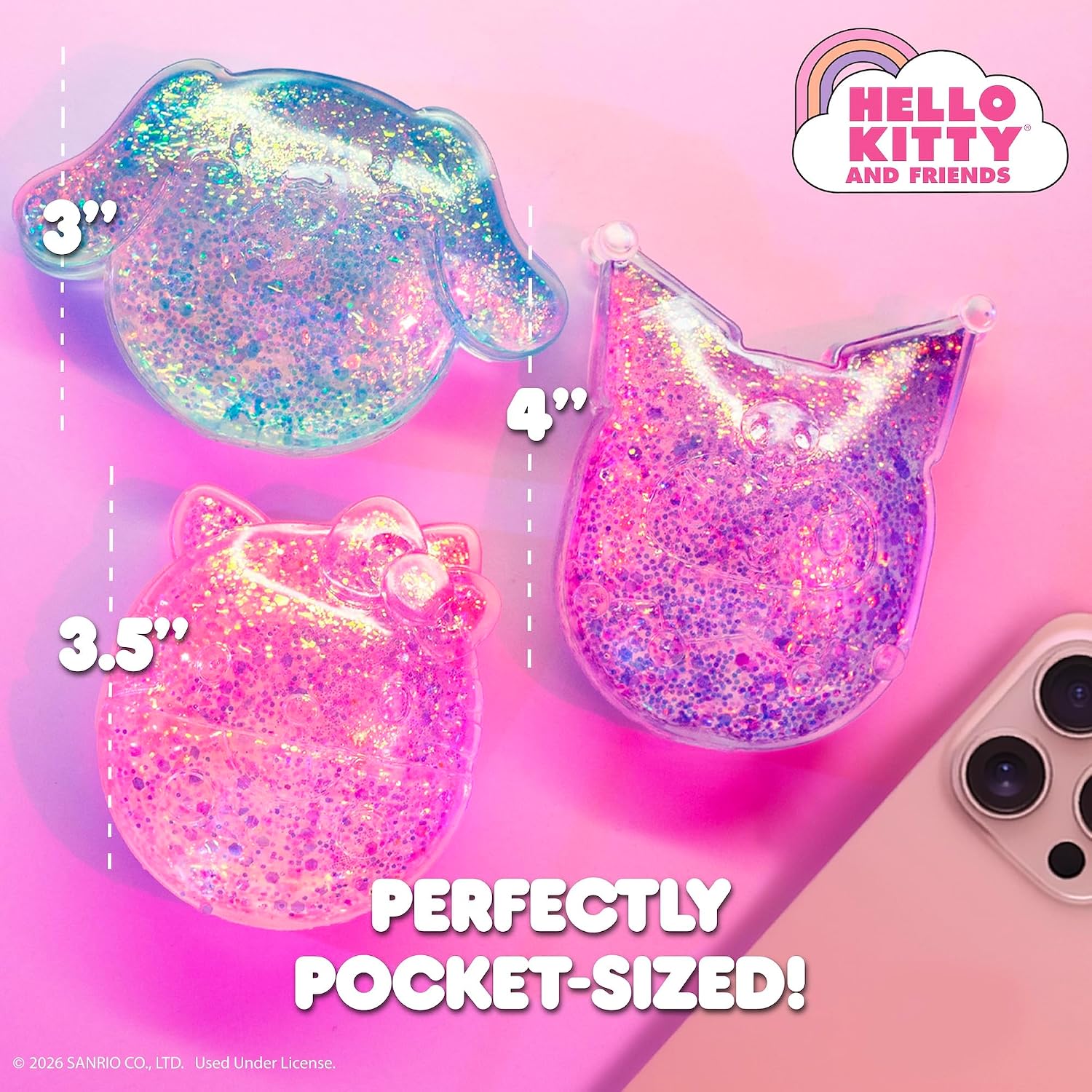 SQUISHY HORIZON GROUP USA SLIMYGLOOP GELLI GELS HELLO KITTY Y FRIENDS 3 PACK - 5