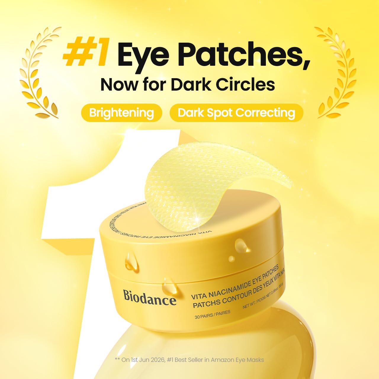 MASCARILLA HIDROGEL PARA CONTORNO DE OJOS BIODANCE VITA NIACINAMIDA 60 UNIDADES - 2