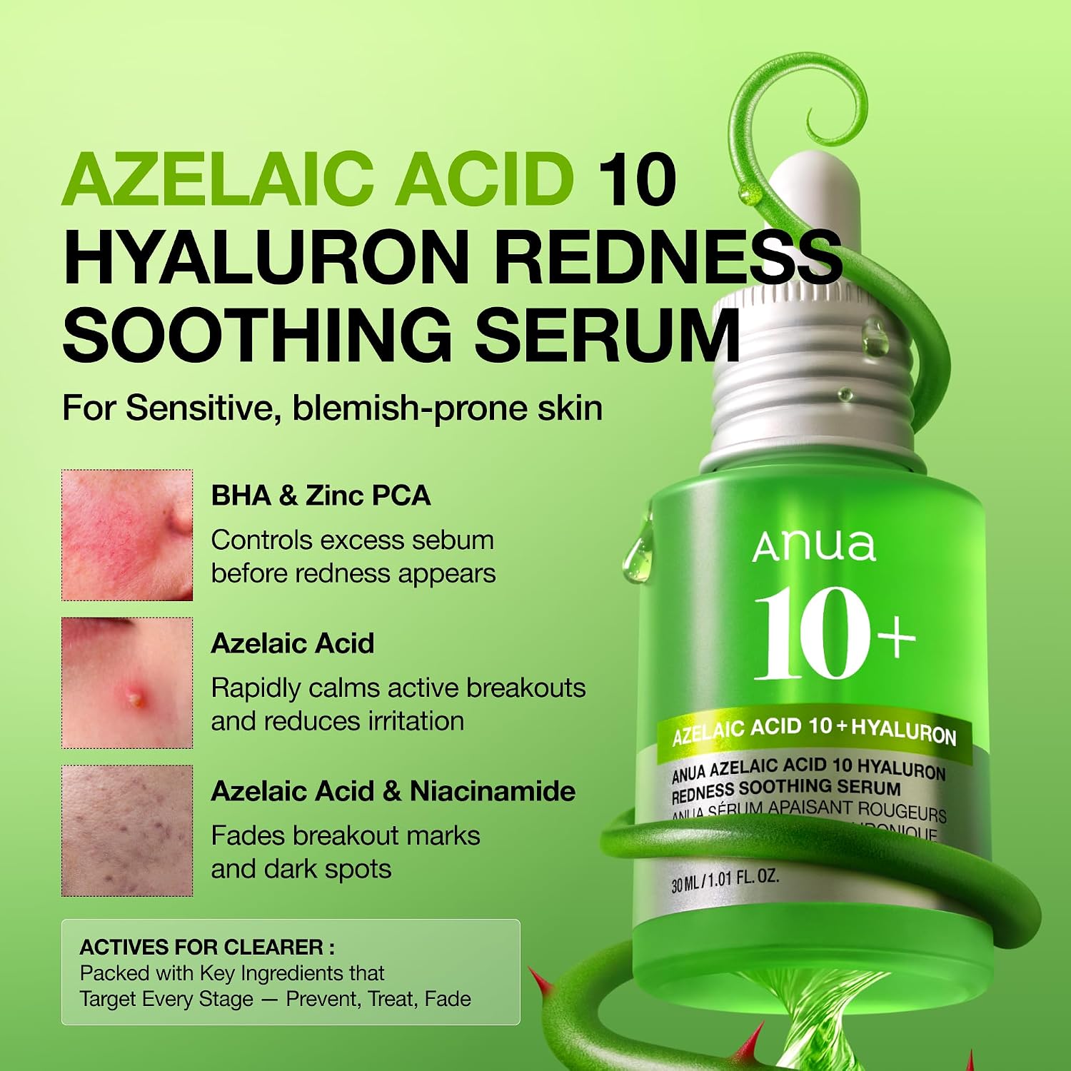 SÉRUM ANUA ÁCIDO AZELAICO 10% CON ÁCIDO HIALURÓNICO CALMANTE 30ML - 3