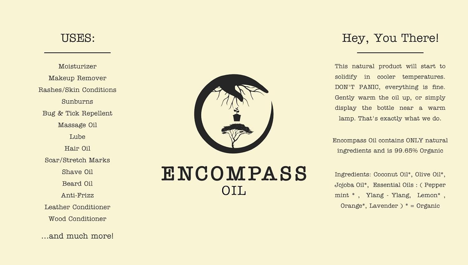 ACEITE CORPORAL ALL NATURAL ENCOMPASS OIL 16 OZ BOTELLA DE VIDRIO - 3