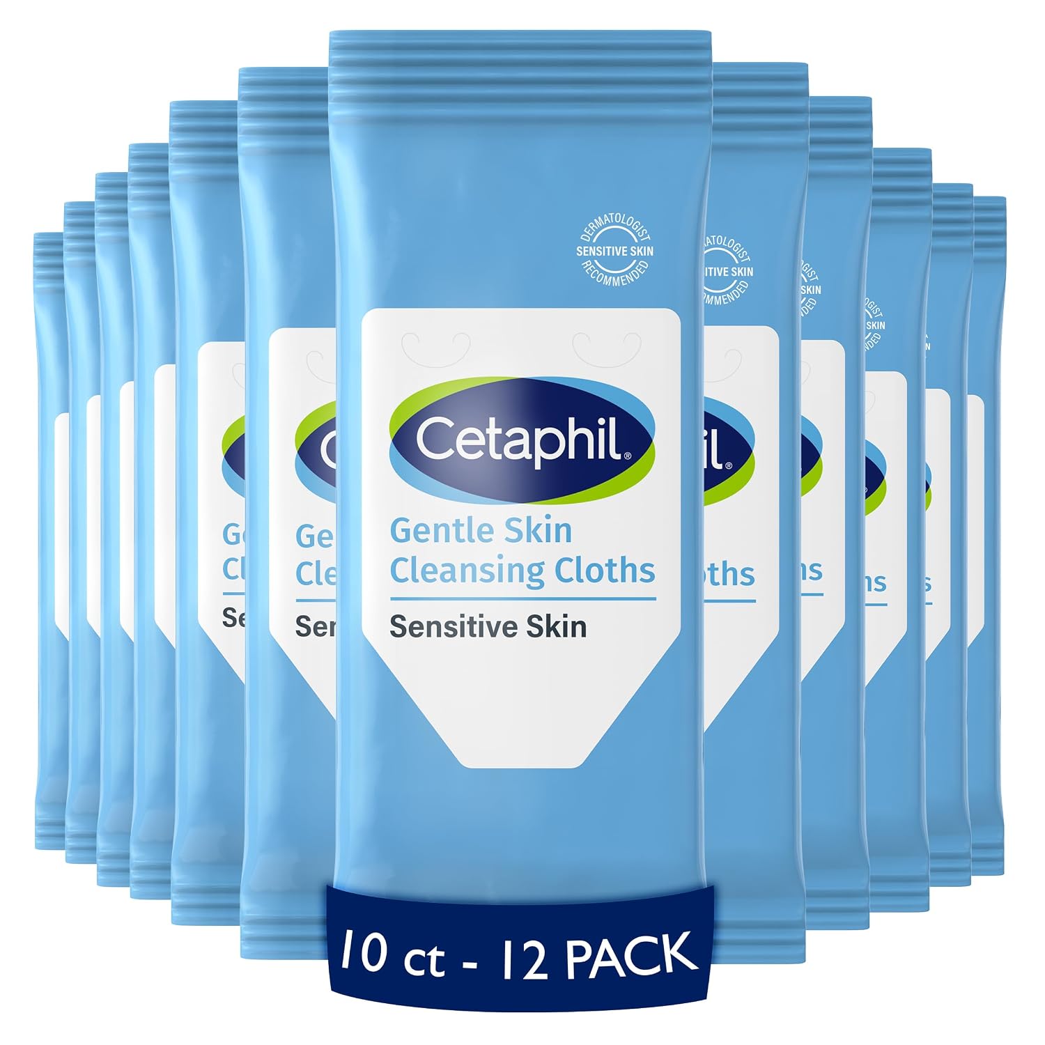 TOALLITAS LIMPIADORAS CETAPHIL PARA ROSTRO Y CUERPO SIN FRAGANCIA PACK 12X10 UNIDADES - 1