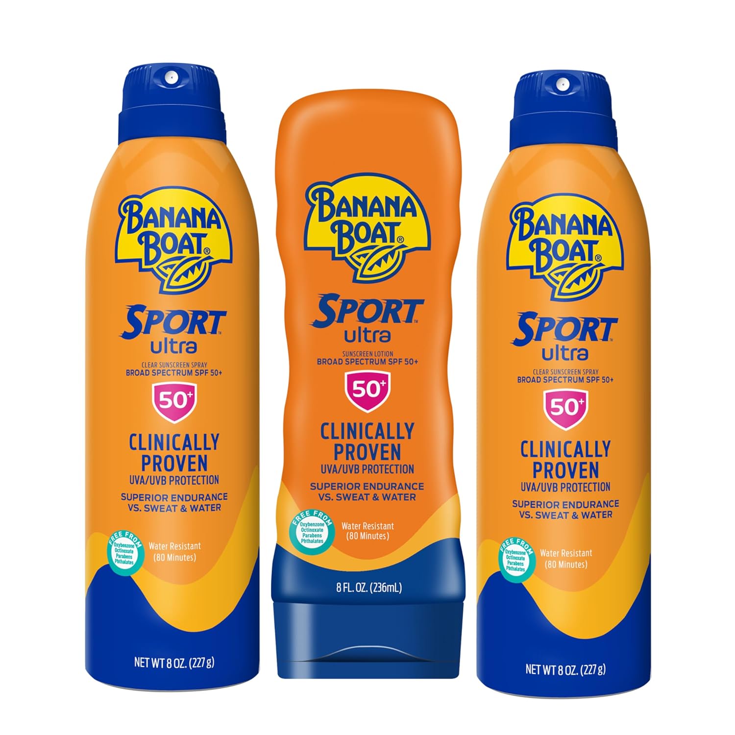 PROTECTOR SOLAR BANANA BOAT SPORT SPF 50 PACK TRIPLE 8 OZ - 1
