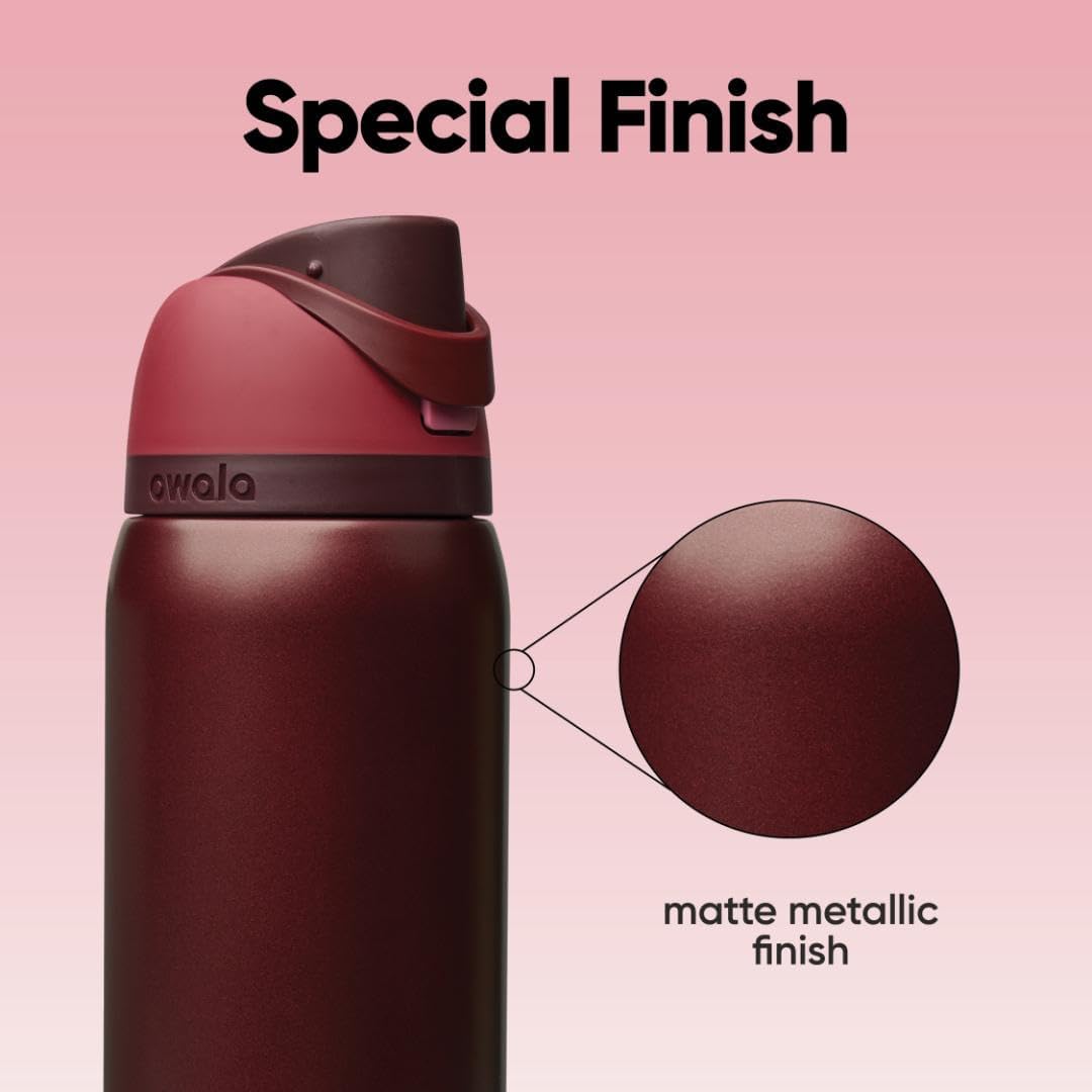 TERMO OWALA FREESIP ACERO INOXIDABLE 32 OZ NEGRO CEREZA - 5