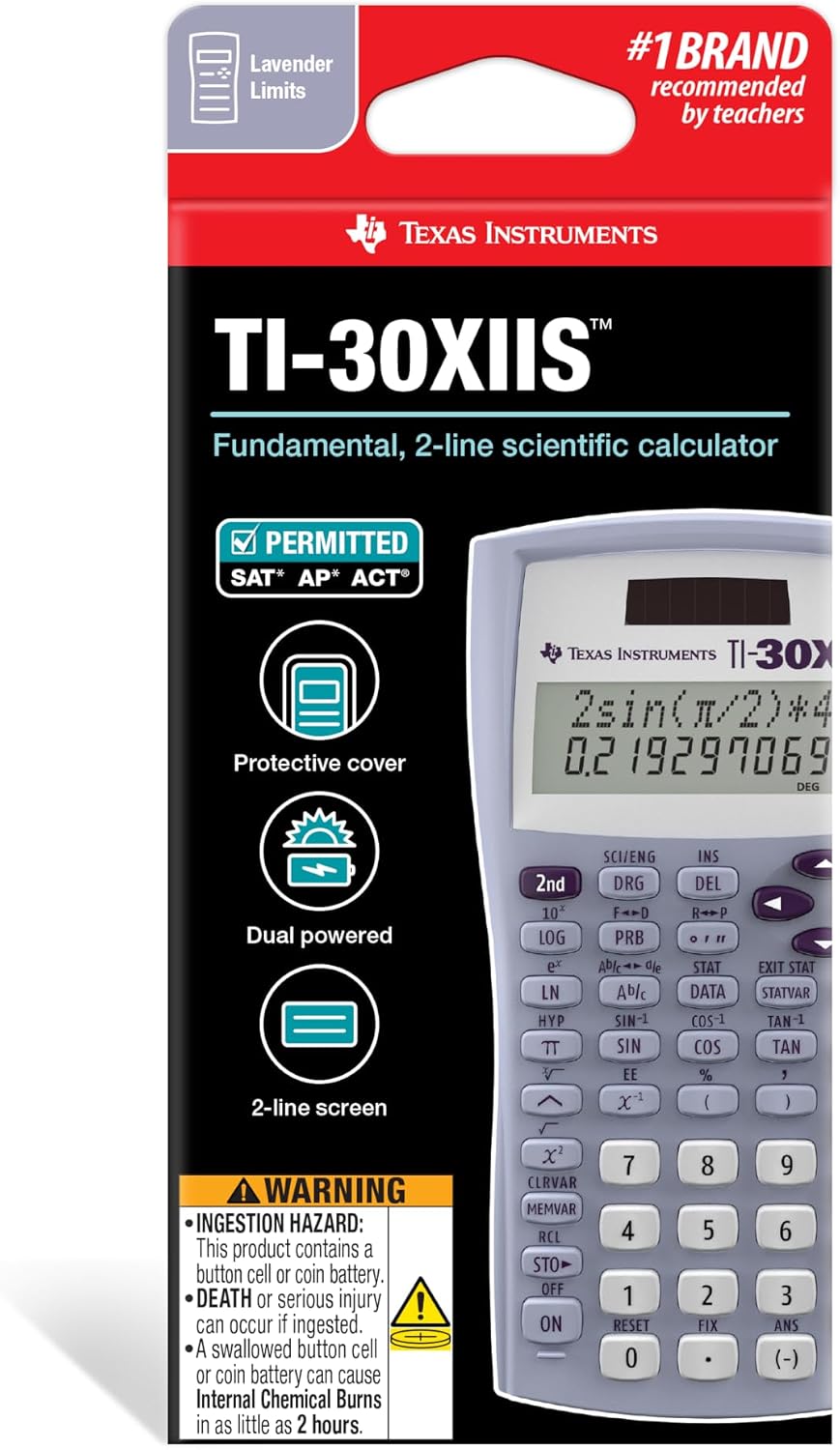 CALCULADORA CIENTÍFICA TEXAS INSTRUMENTS TI-30XIIS LAVANDA - 5