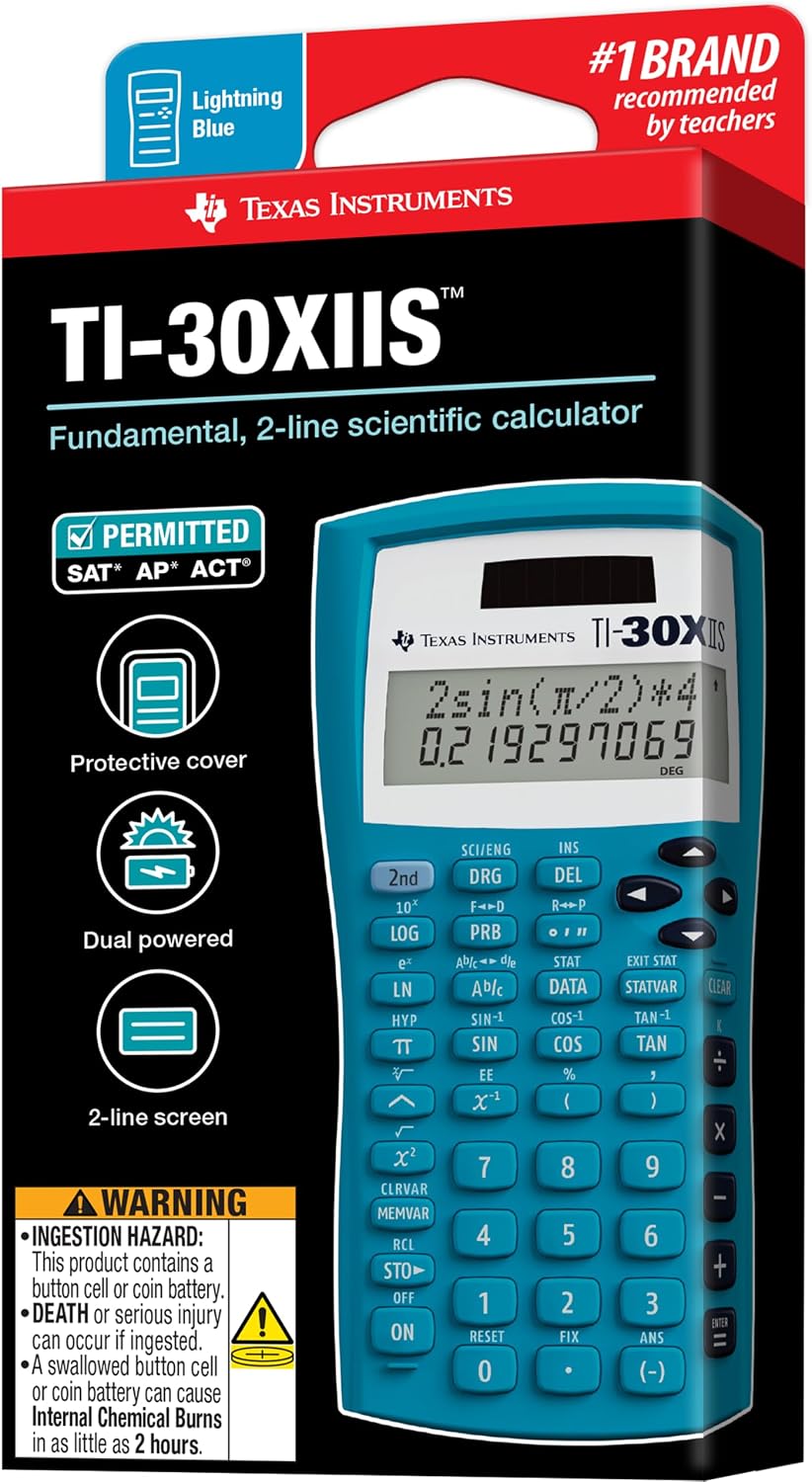 CALCULADORA CIENTÍFICA TEXAS INSTRUMENTS TI-30XIIS AZUL - 5
