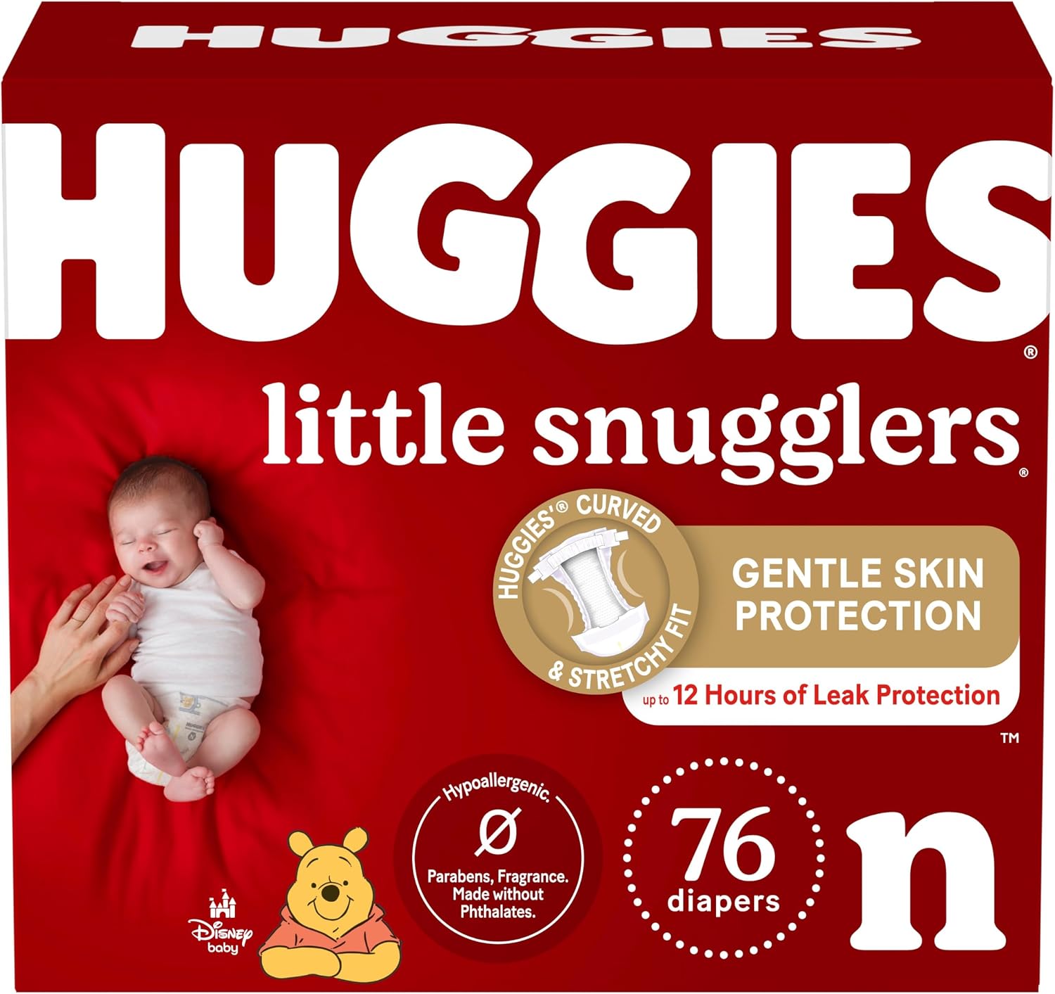 PAÑALES HUGGIES LITTLE SNUGGLERS RECIÉN NACIDO TALLA RN 76 UNIDADES - 1