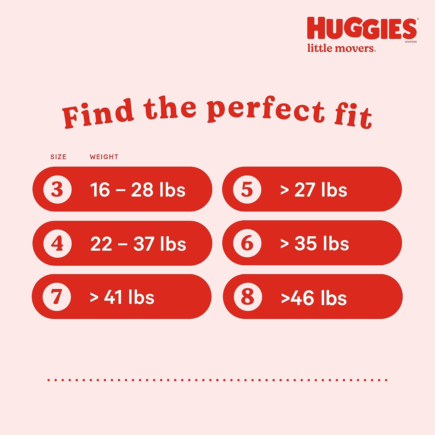 PAÑALES HUGGIES LITTLE MOVERS TALLA 8 (46+ LBS) - 34 UNIDADES - 2