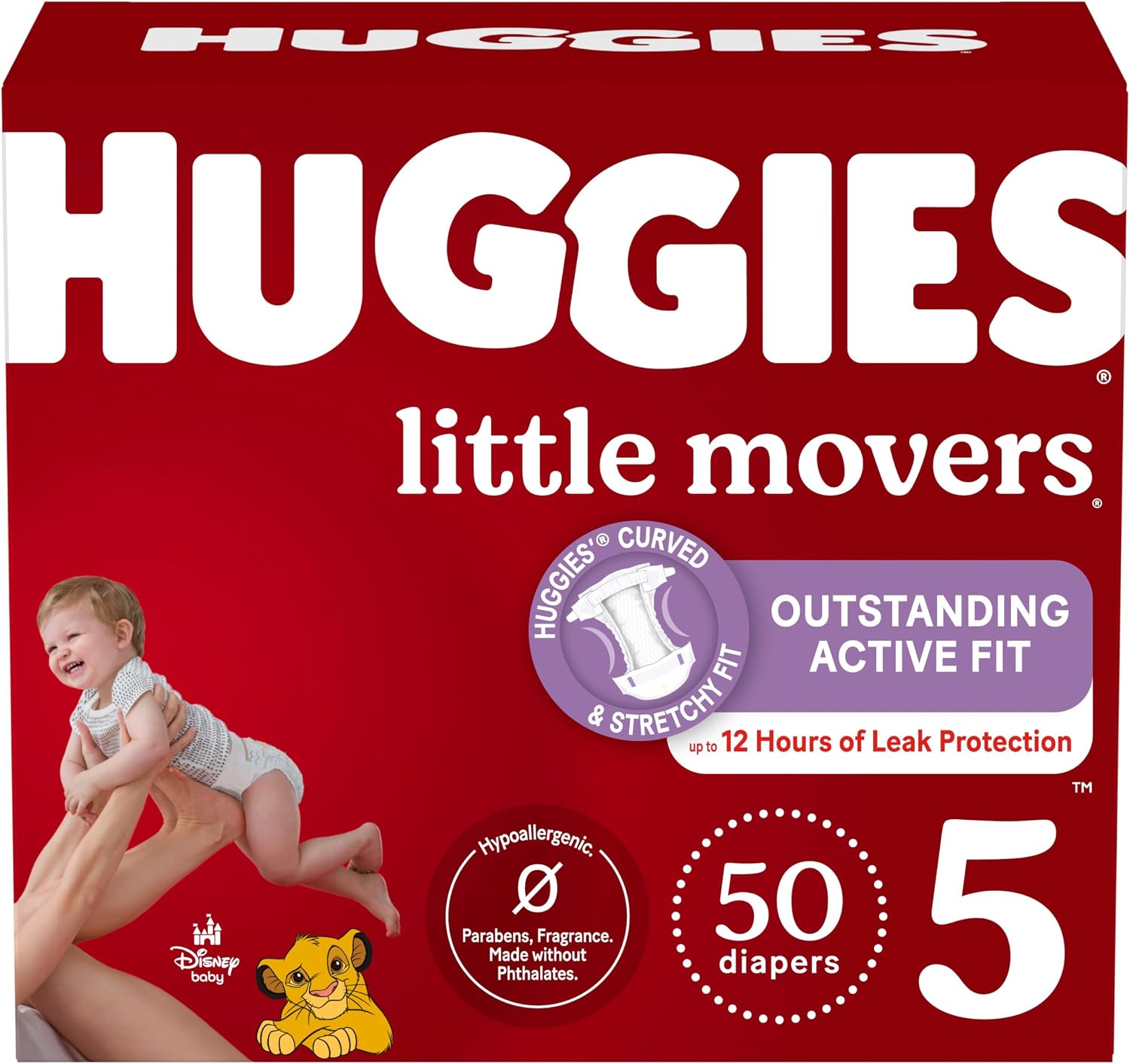PAÑALES HUGGIES LITTLE MOVERS TALLA 5 (27+ LBS) - 50 UNIDADES - 1