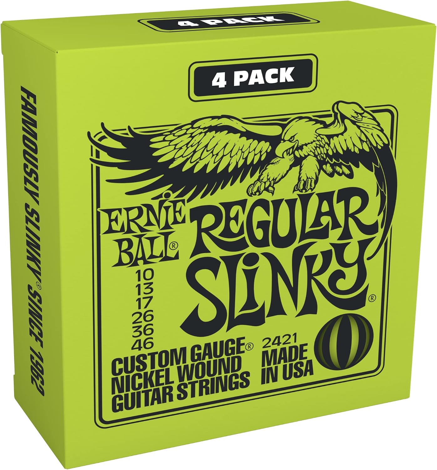 CUERDAS PARA GUITARRA ELÉCTRICA ERNIE BALL REGULAR SLINKY 10-46 PACK 4 UNIDADES - 1