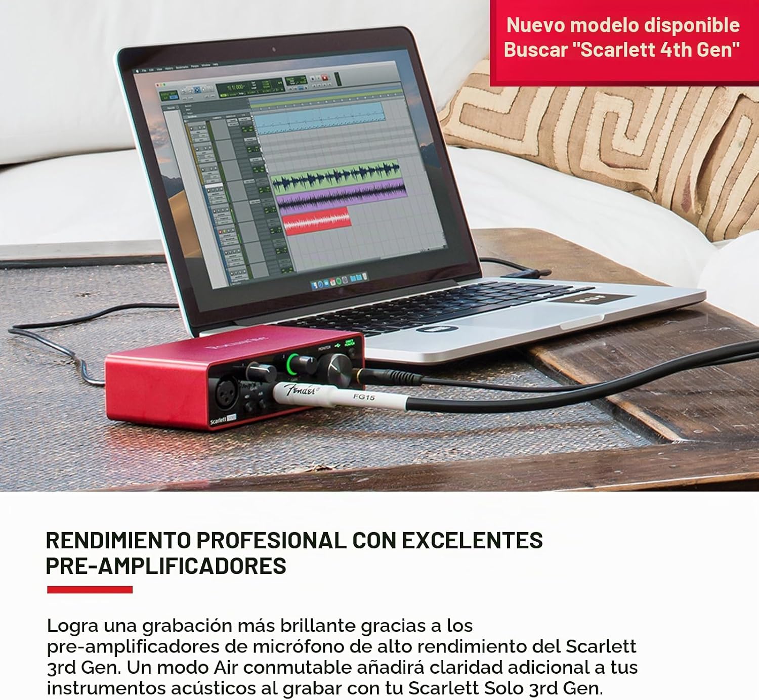 INTERFAZ DE AUDIO FOCUSRITE SCARLETT SOLO 3RD GEN USB-C - 2