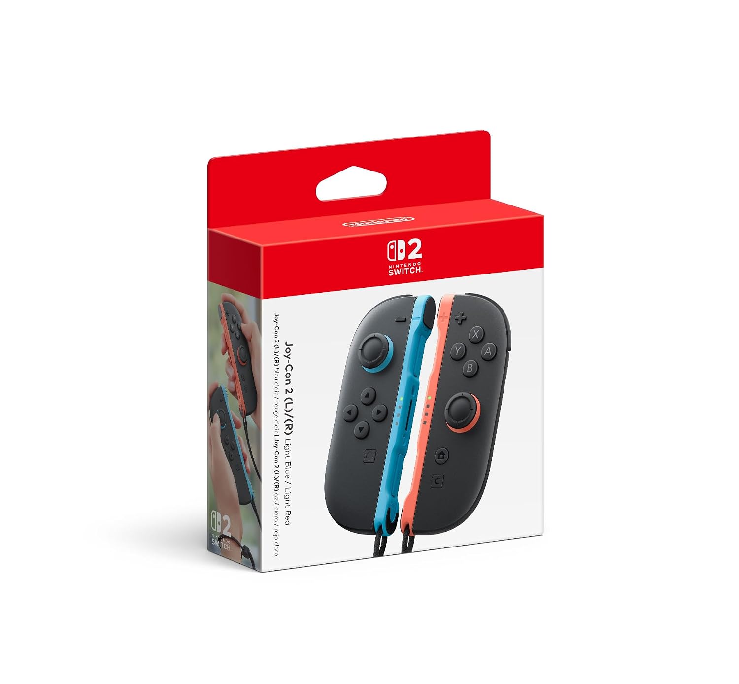 MANDO NINTENDO JOY-CON 2 (L)/(R) AZUL CLARO/ROJO CLARO - 1