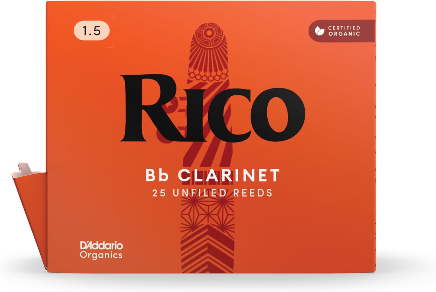CAÑAS PARA CLARINETE BB RICO ORGANIC, FUERZA 1.5, PAQUETE DE 25 - 2