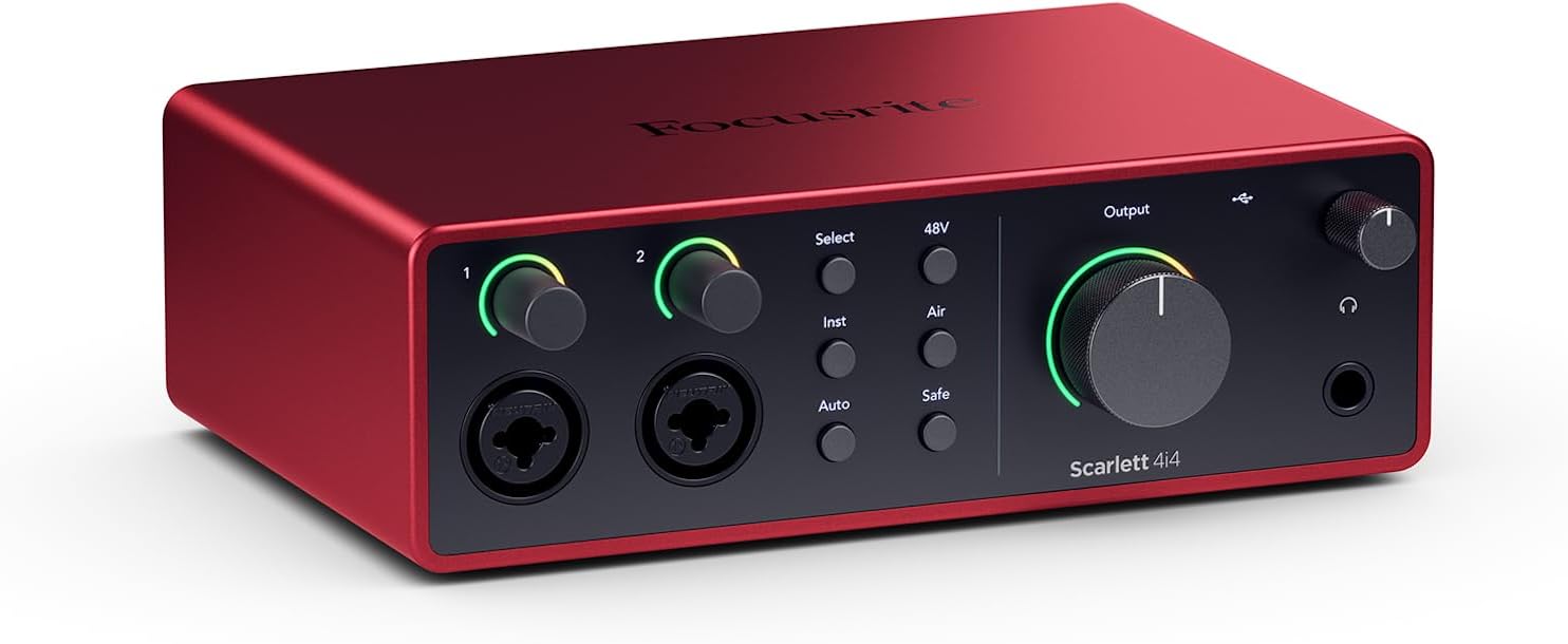 INTERFAZ DE AUDIO FOCUSRITE SCARLETT 4I4 4ª GENERACIÓN USB-C - 1