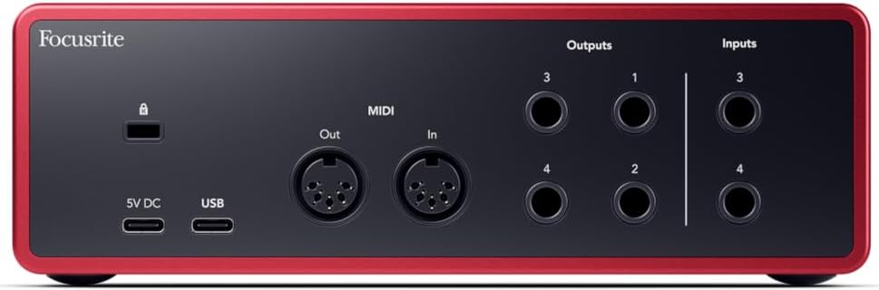 INTERFAZ DE AUDIO FOCUSRITE SCARLETT 4I4 4ª GENERACIÓN USB-C - 3
