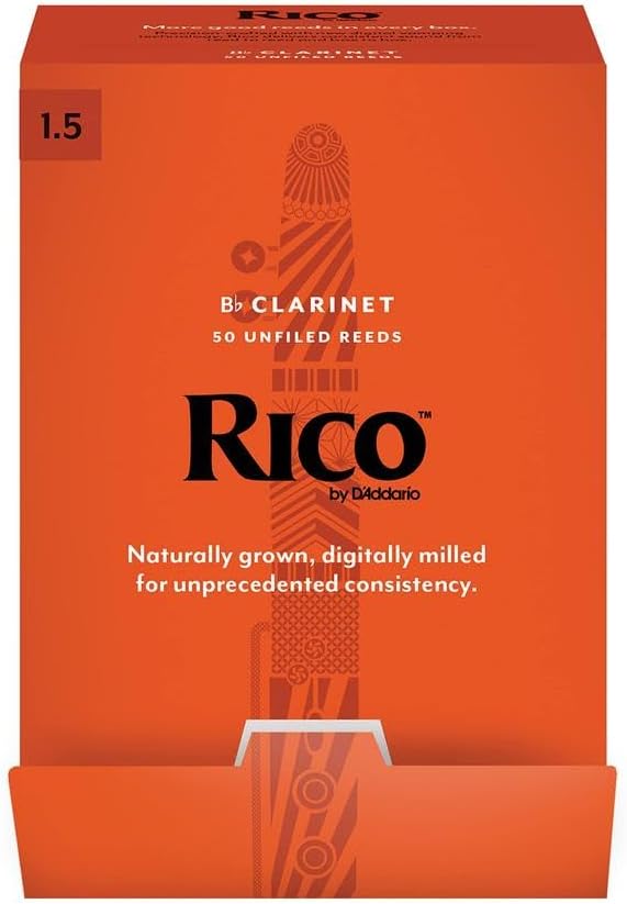 CAÑAS D'ADDARIO RICO PARA CLARINETE BB, FUERZA 1.5, PAQUETE DE 50 - 3