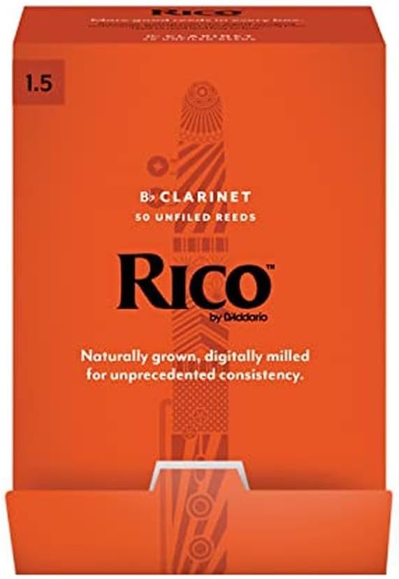 CAÑAS D'ADDARIO RICO PARA CLARINETE BB, FUERZA 1.5, PAQUETE DE 50 - 4