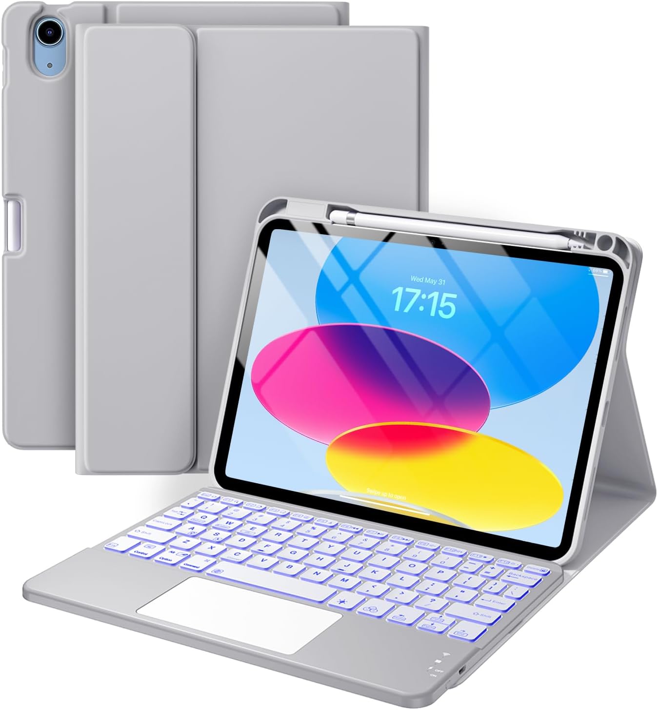CASE HARVOPU PARA IPAD A16 11.ª GENERACIÓN Y IPAD 10.ª GENERACIÓN CON TECLADO MAGNÉTICO - 1