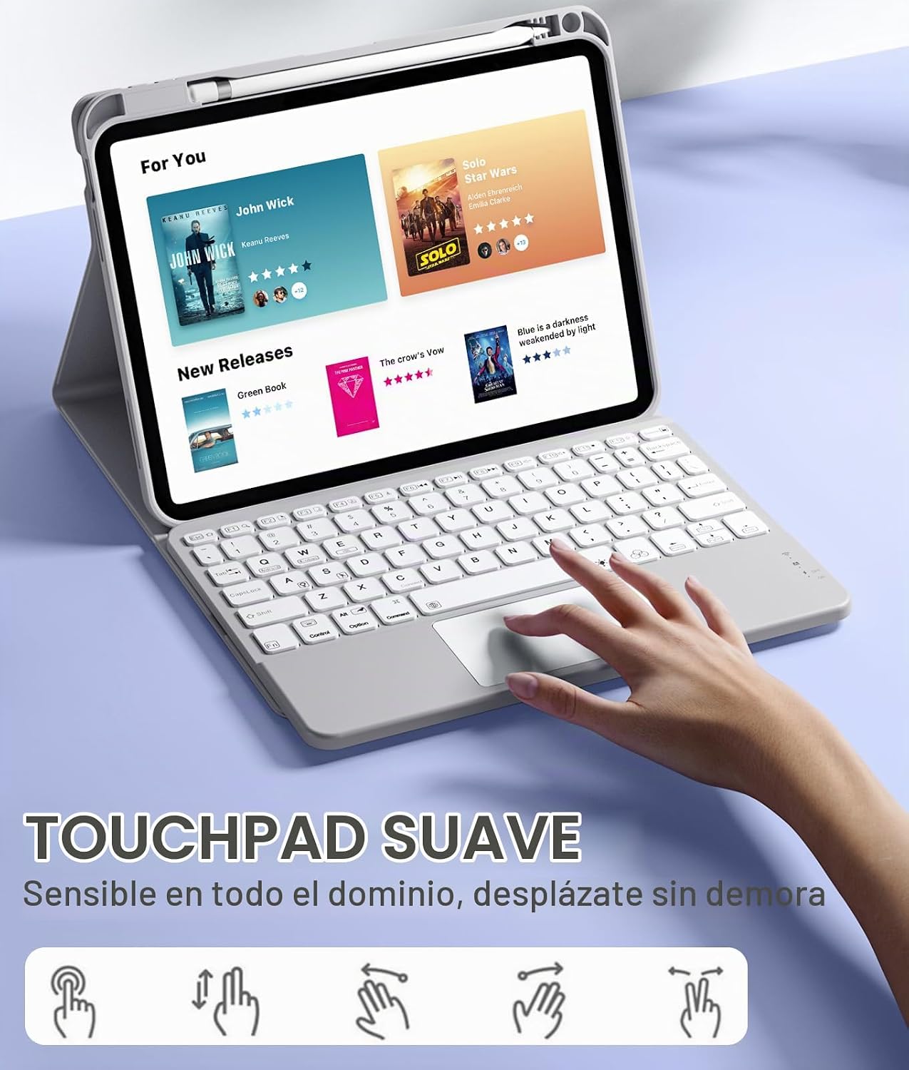 CASE HARVOPU PARA IPAD A16 11.ª GENERACIÓN Y IPAD 10.ª GENERACIÓN CON TECLADO MAGNÉTICO - 3
