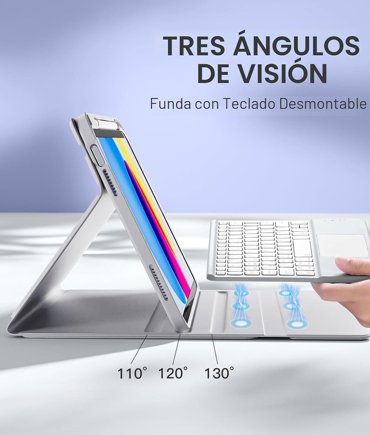 CASE HARVOPU PARA IPAD A16 11.ª GENERACIÓN Y IPAD 10.ª GENERACIÓN CON TECLADO MAGNÉTICO - 4