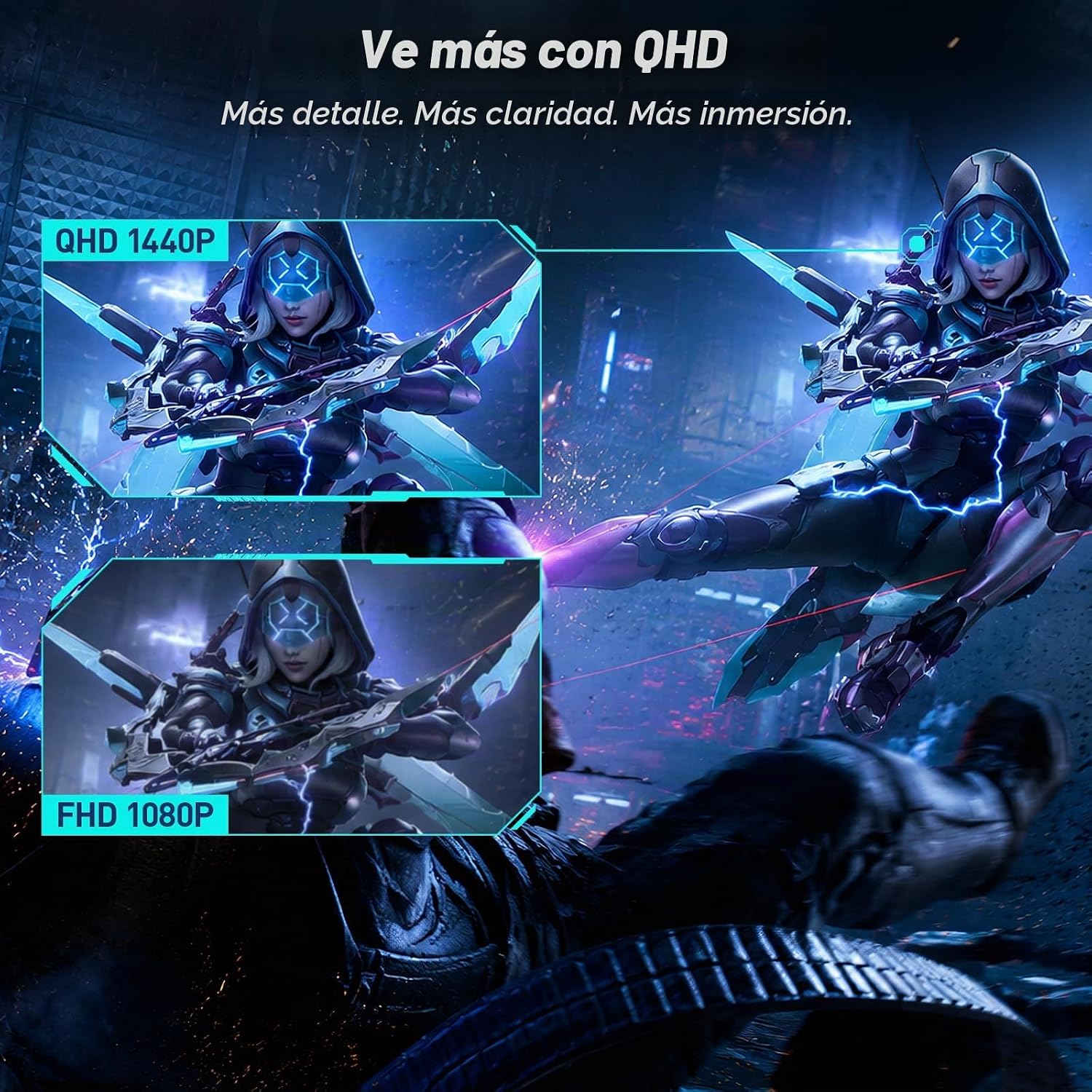 MONITOR GAMING KOORUI 32 PULGADAS CURVO QHD 2560X1440 170HZ - 2