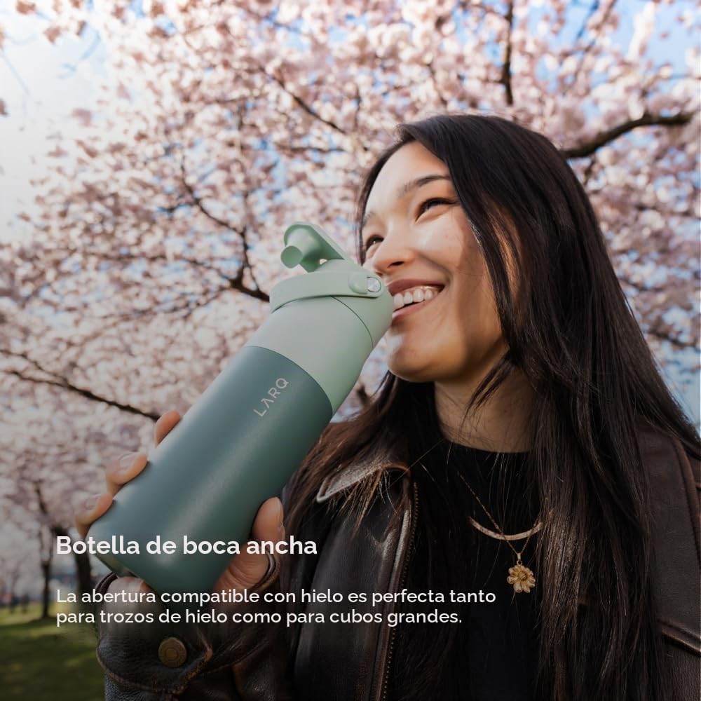 BOTELLA DE AGUA LARQ SWIG TOP ACERO INOXIDABLE AISLADA CON POPOTE Y ASA - 3