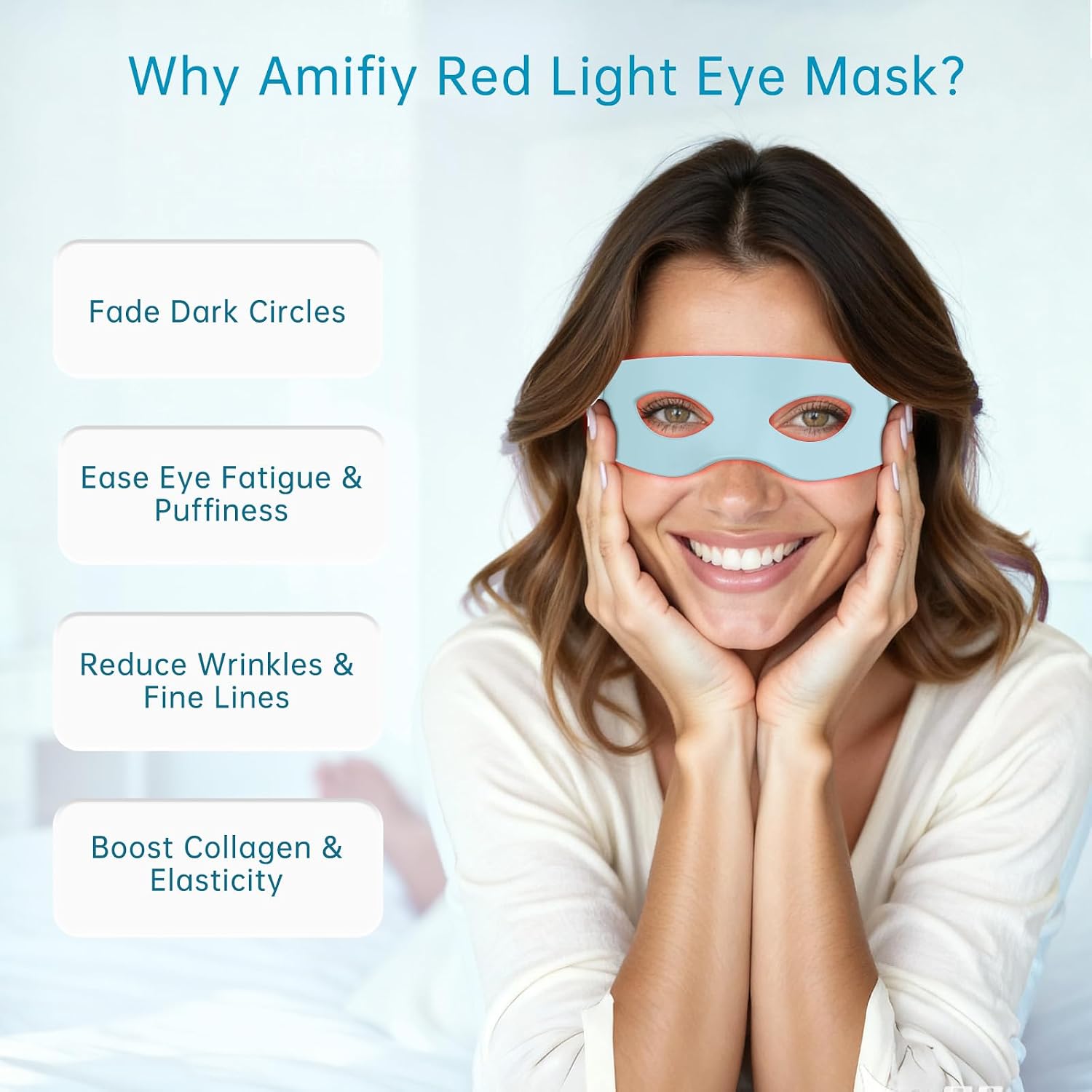 MASCARILLA LED PARA OJOS AMIFIY CON TERAPIA DE LUZ ROJA 830NM - 2