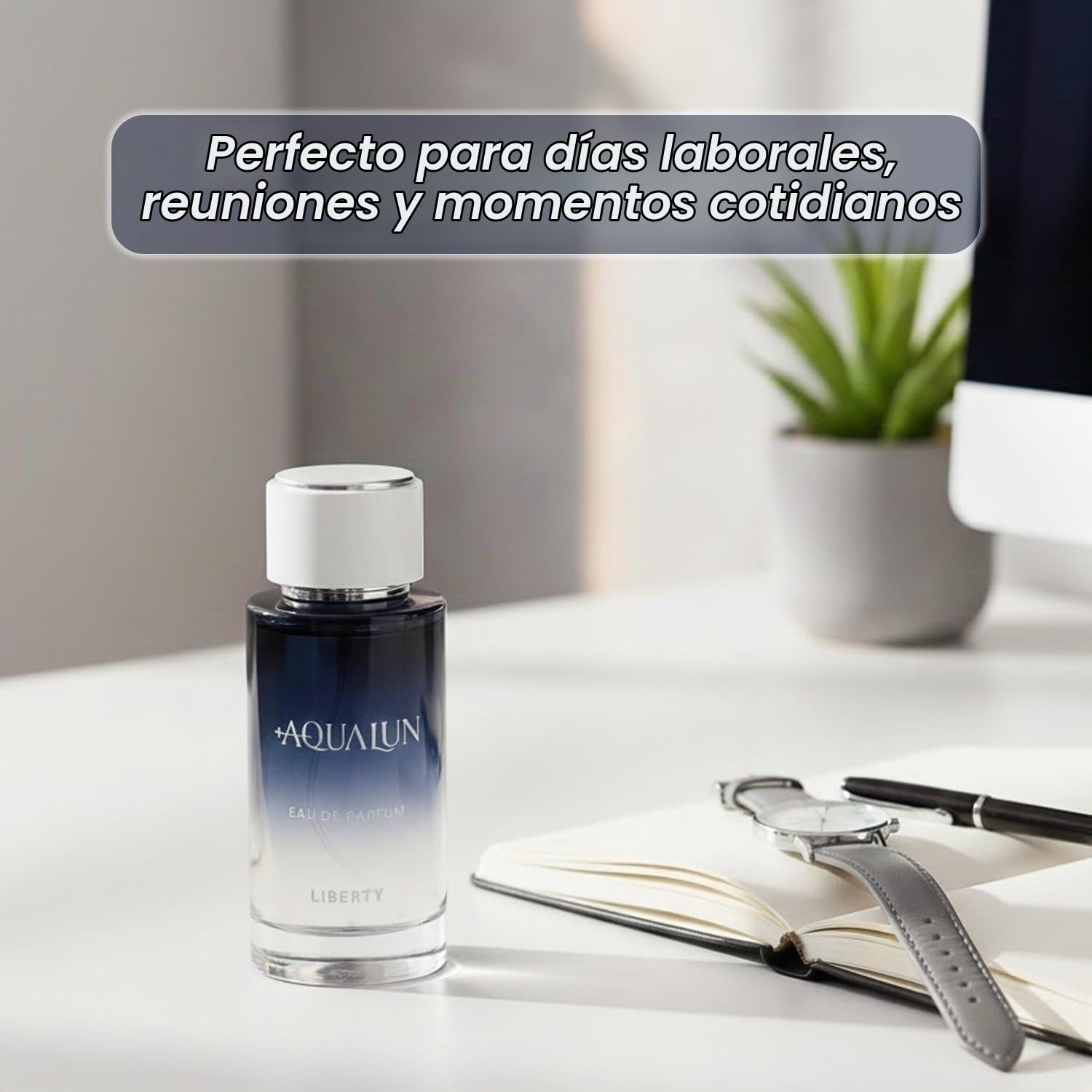 PERFUME LIBERTY AQUALUN EAU DE PARFUM PARA HOMBRE 100ML - 4