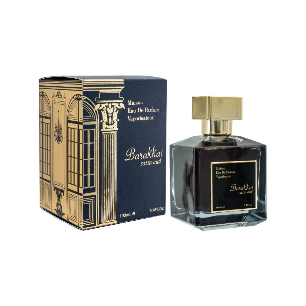 PERFUME MAISON BARAKKAT SATIN OUD FRAGRANCE WORLD UNISEX 3.4 OZ EDP SPRAY - 1