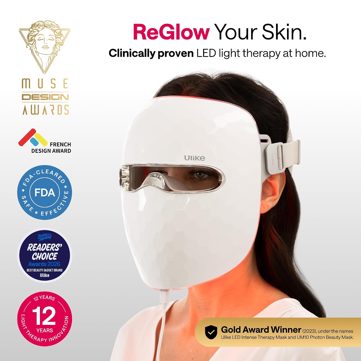 MÁSCARA DE FOTOTERAPIA ULIKE REGLOW LED PARA ROSTRO CON COBERTURA 360° - 2